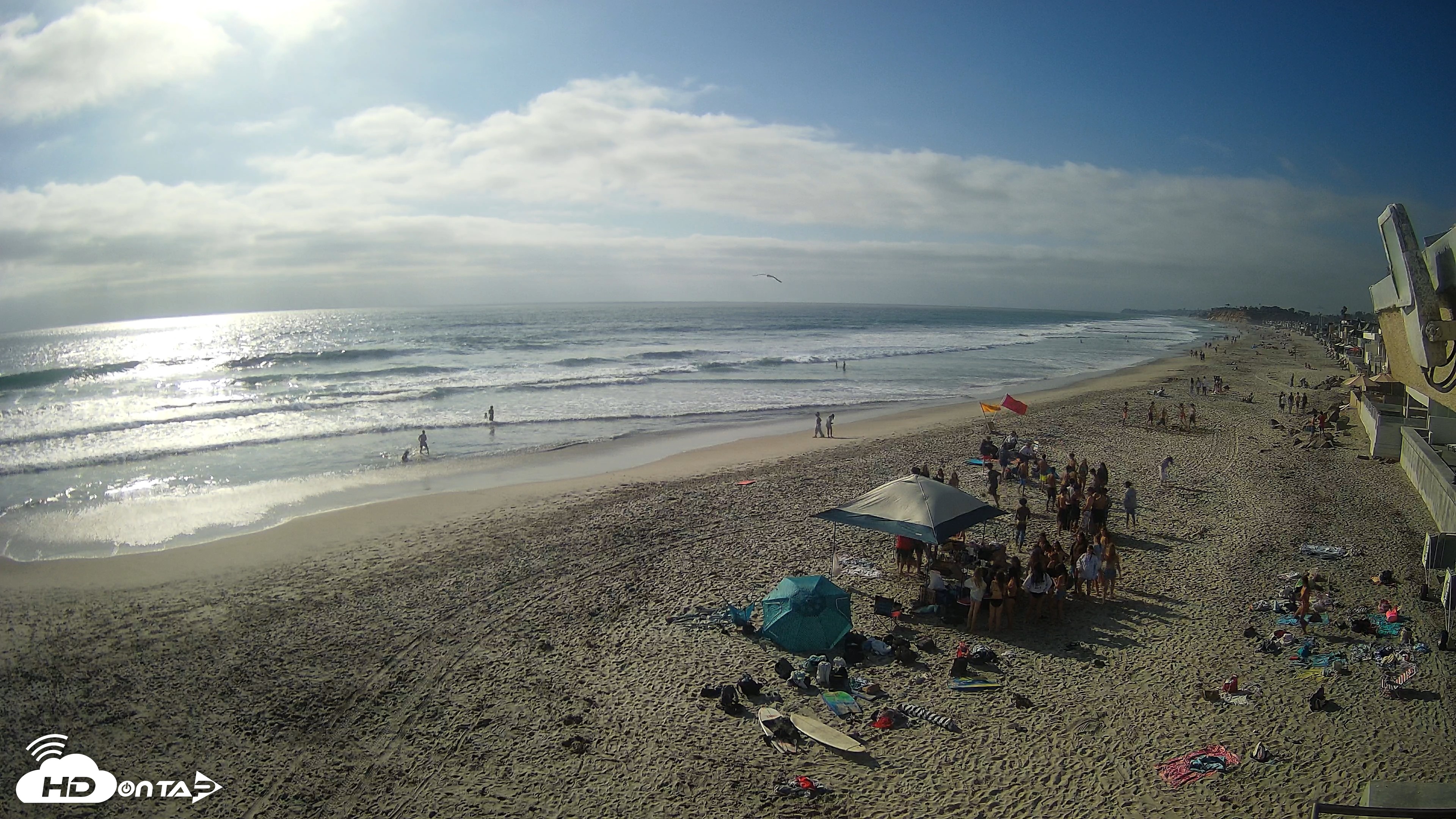 Snapshot of 17th St. Del Mar Beach - 4K NW View Live Cam taken Jun 5, 2026, 5:25pm PDT