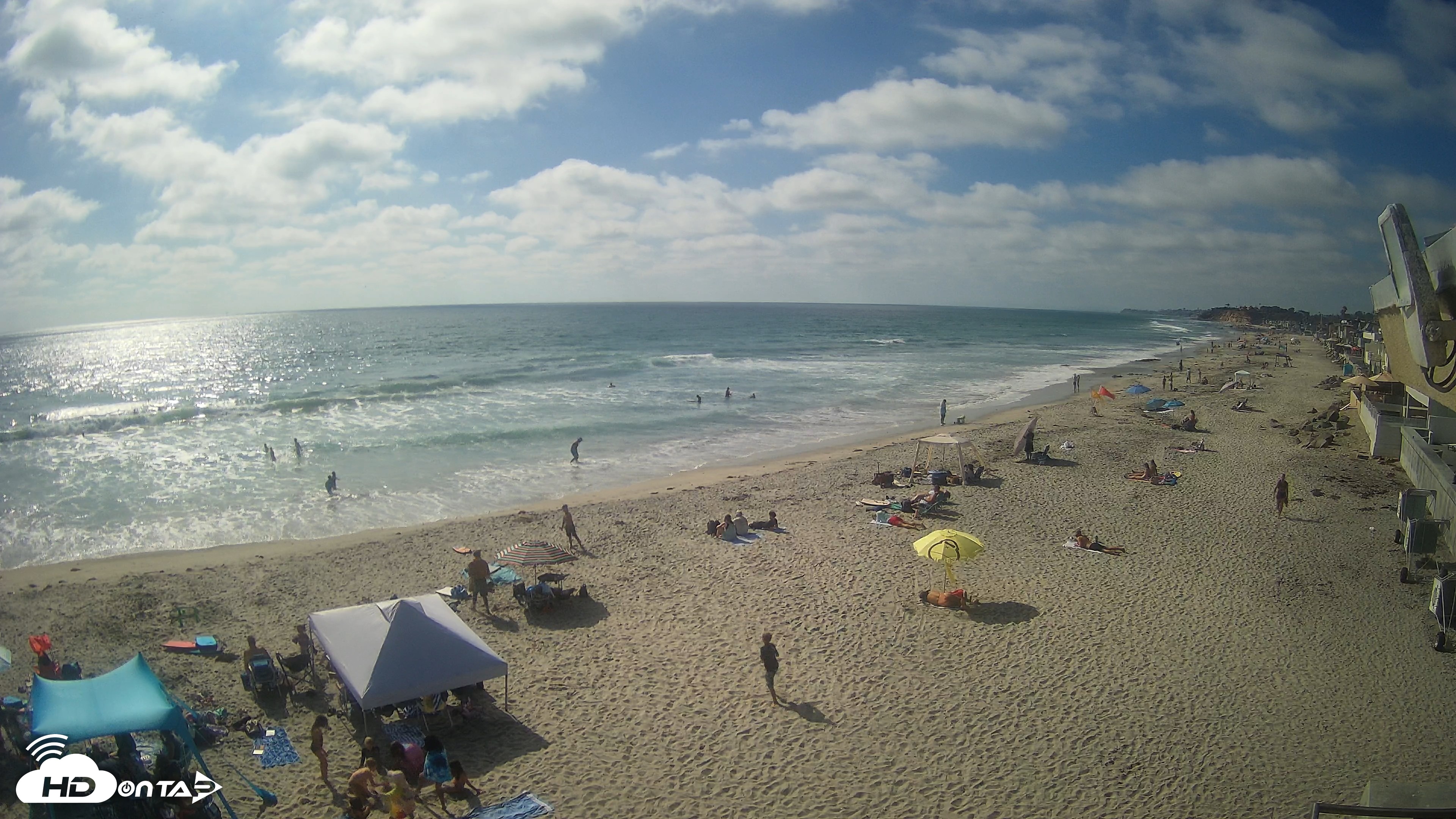 Snapshot of 17th St. Del Mar Beach - 4K NW View Live Cam taken Jun 25, 2026, 4:51pm PDT