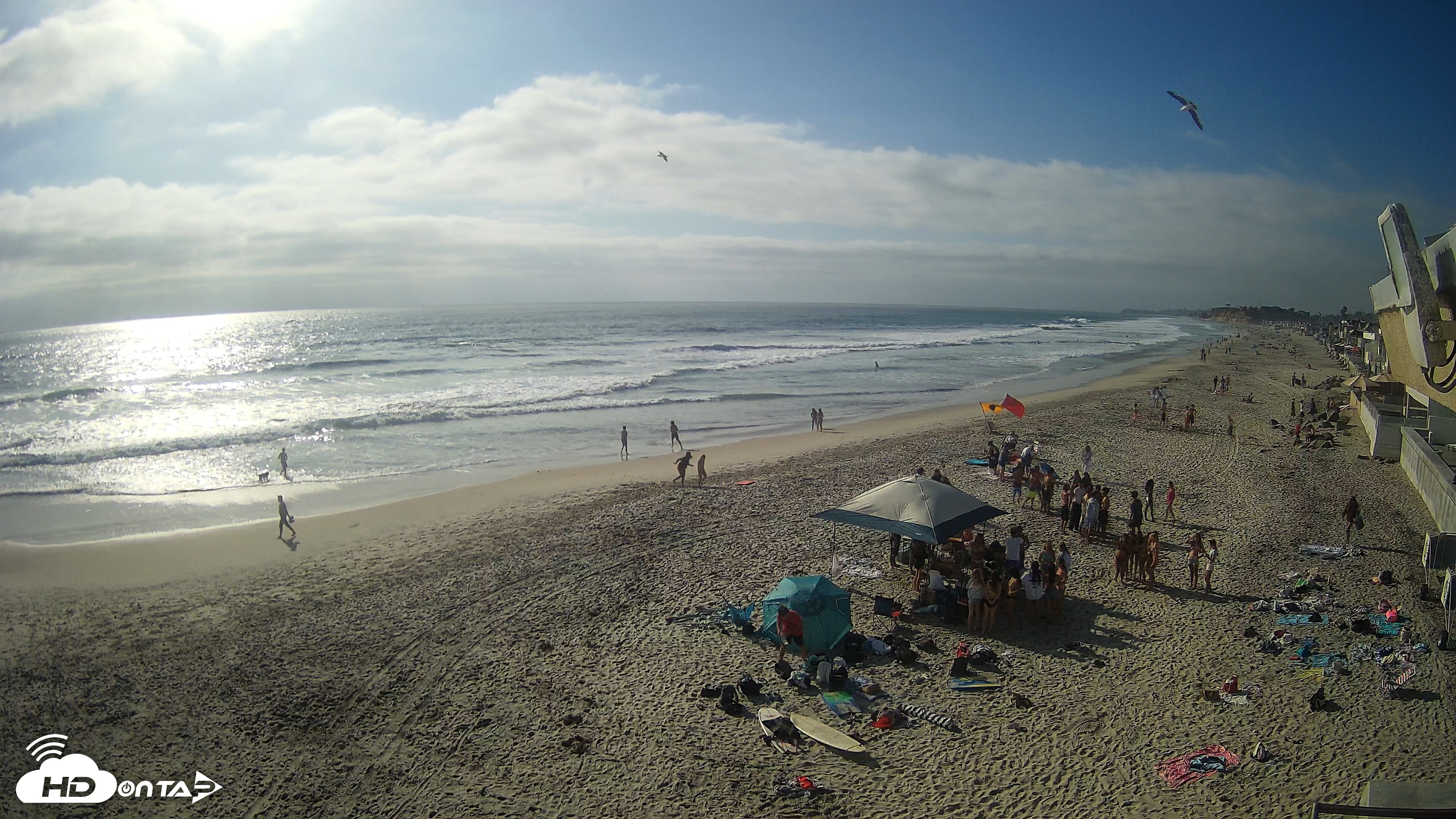 Snapshot of 17th St. Del Mar Beach - 4K NW View Live Cam taken Jun 5, 2026, 5:25pm PDT