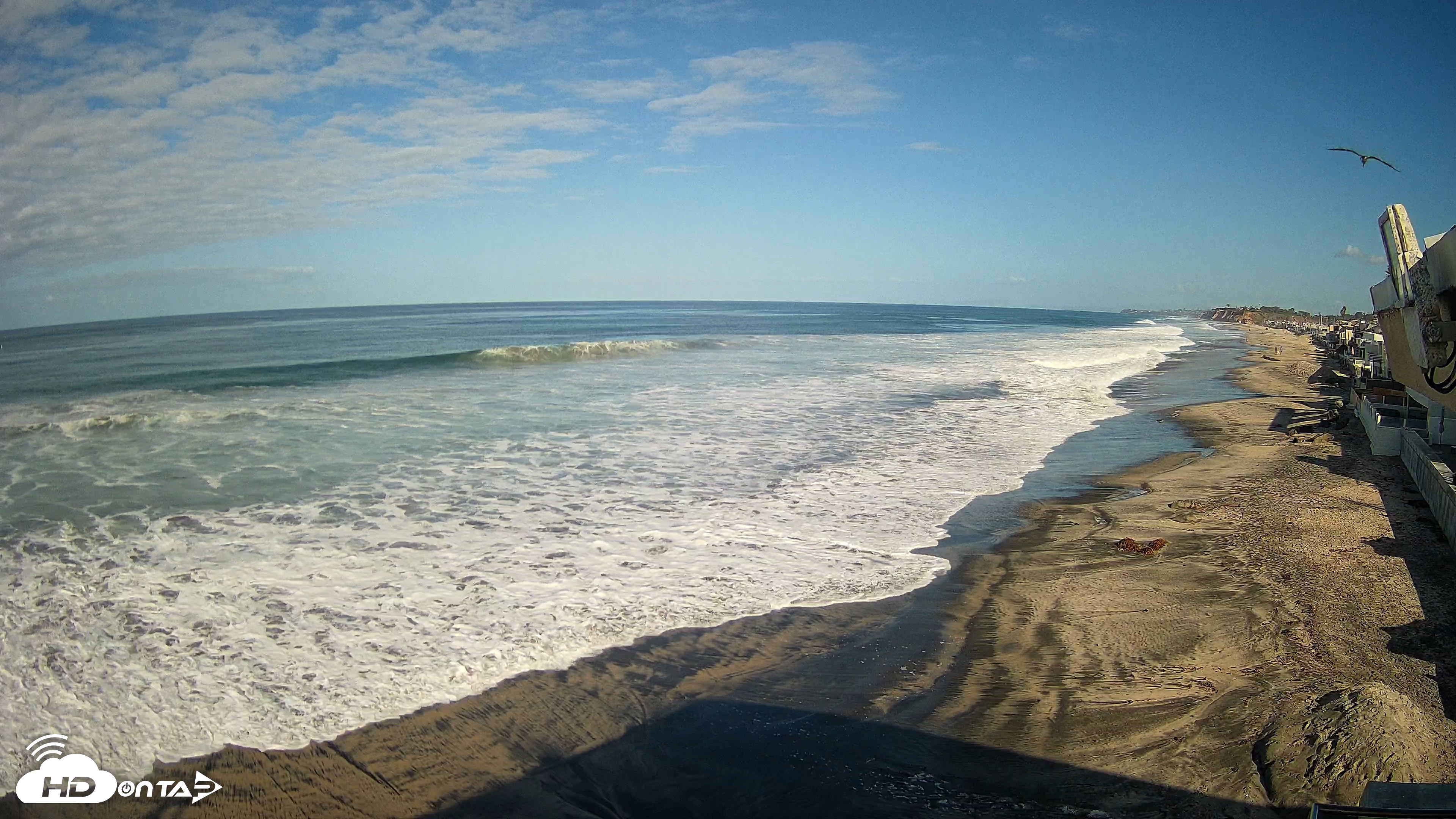 Snapshot of 17th St. Del Mar Beach - 4K NW View Live Cam taken Oct 13, 2026, 9:31am PDT