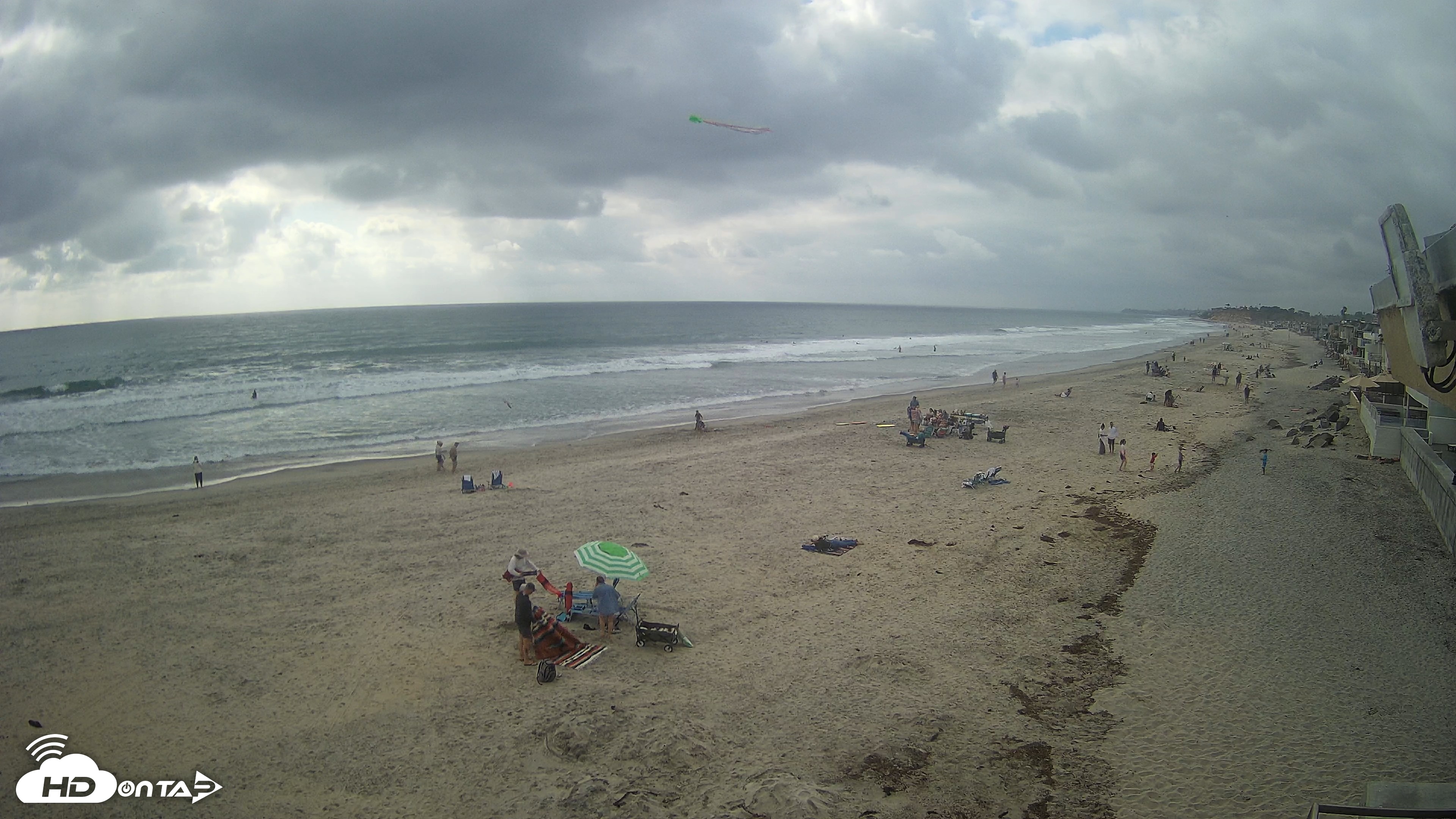 Snapshot of 17th St. Del Mar Beach - 4K NW View Live Cam taken May 16, 2026, 5:01pm PDT