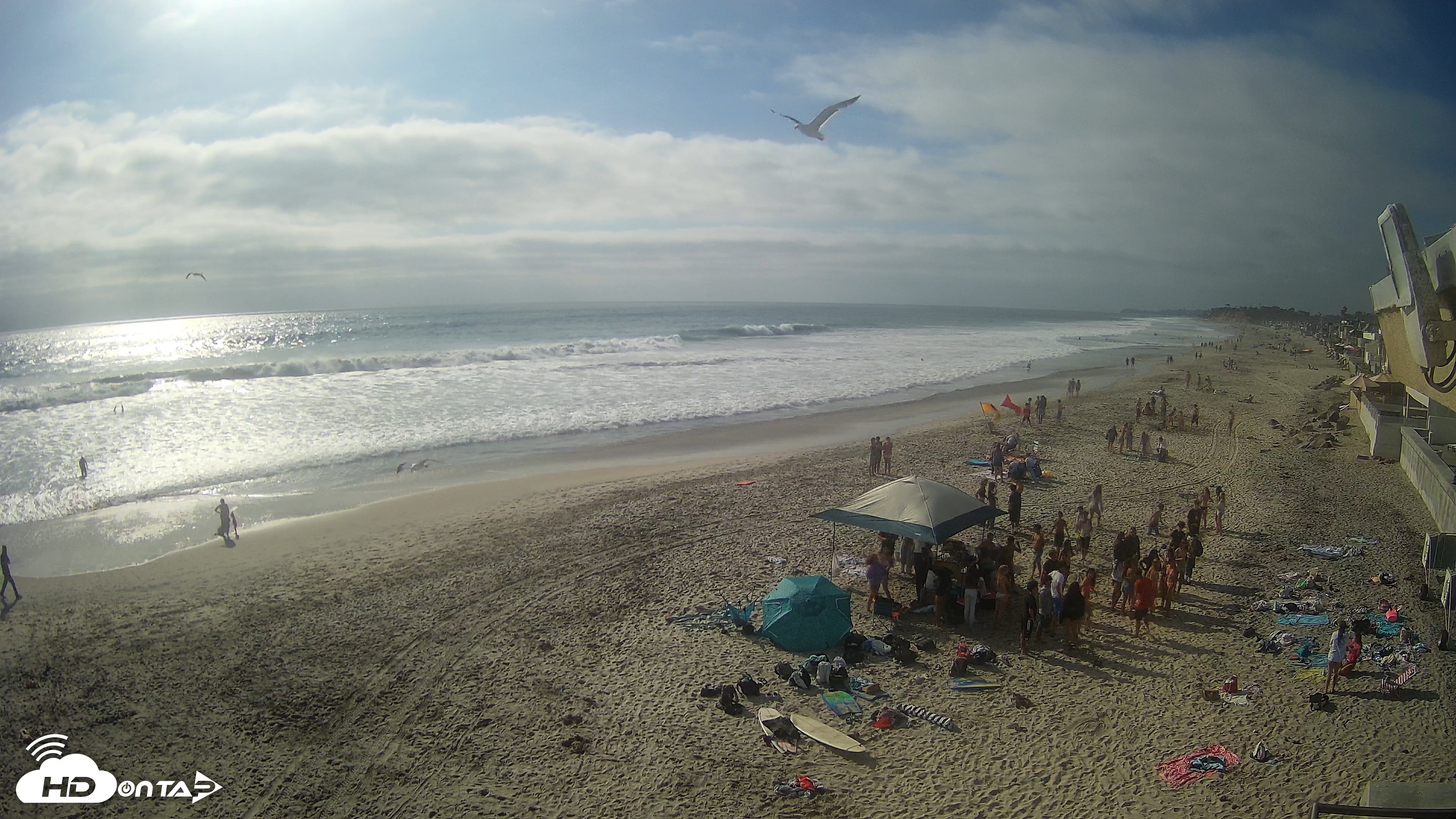 Snapshot of 17th St. Del Mar Beach - 4K NW View Live Cam taken Jun 5, 2026, 5:18pm PDT