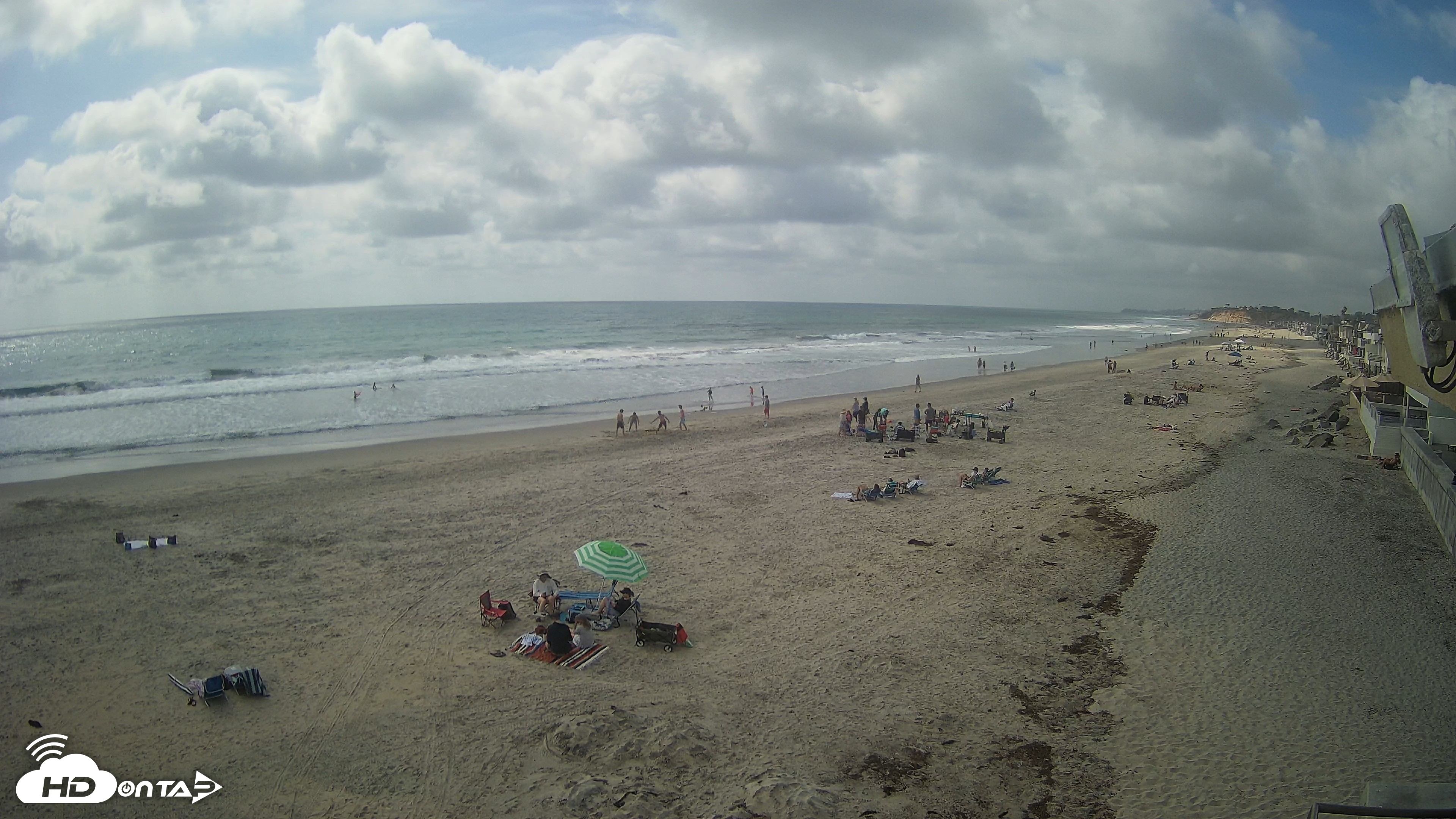 Snapshot of 17th St. Del Mar Beach - 4K NW View Live Cam taken May 16, 2026, 3:37pm PDT