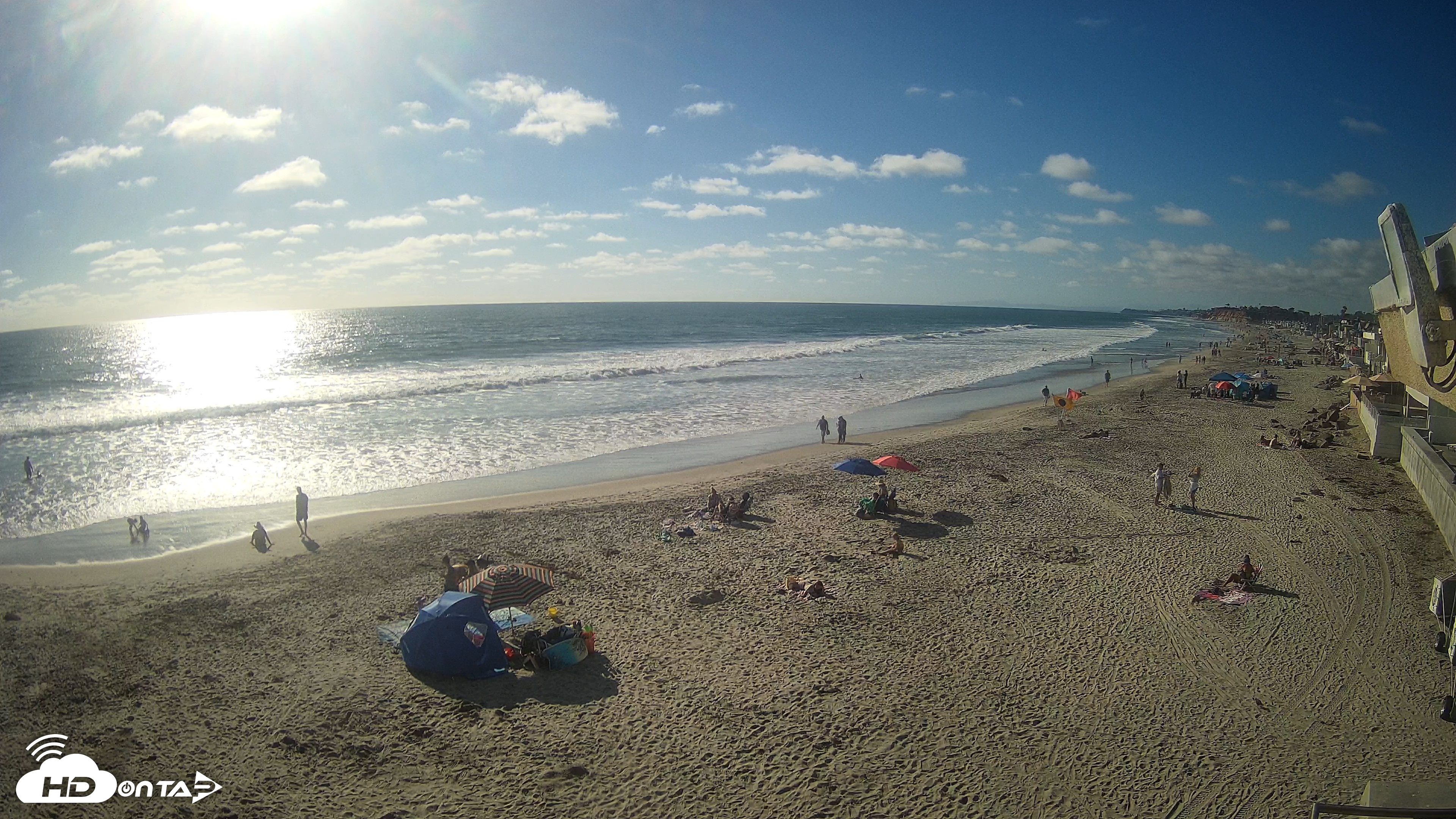 Snapshot of 17th St. Del Mar Beach - 4K NW View Live Cam taken Jun 20, 2026, 5:42pm PDT