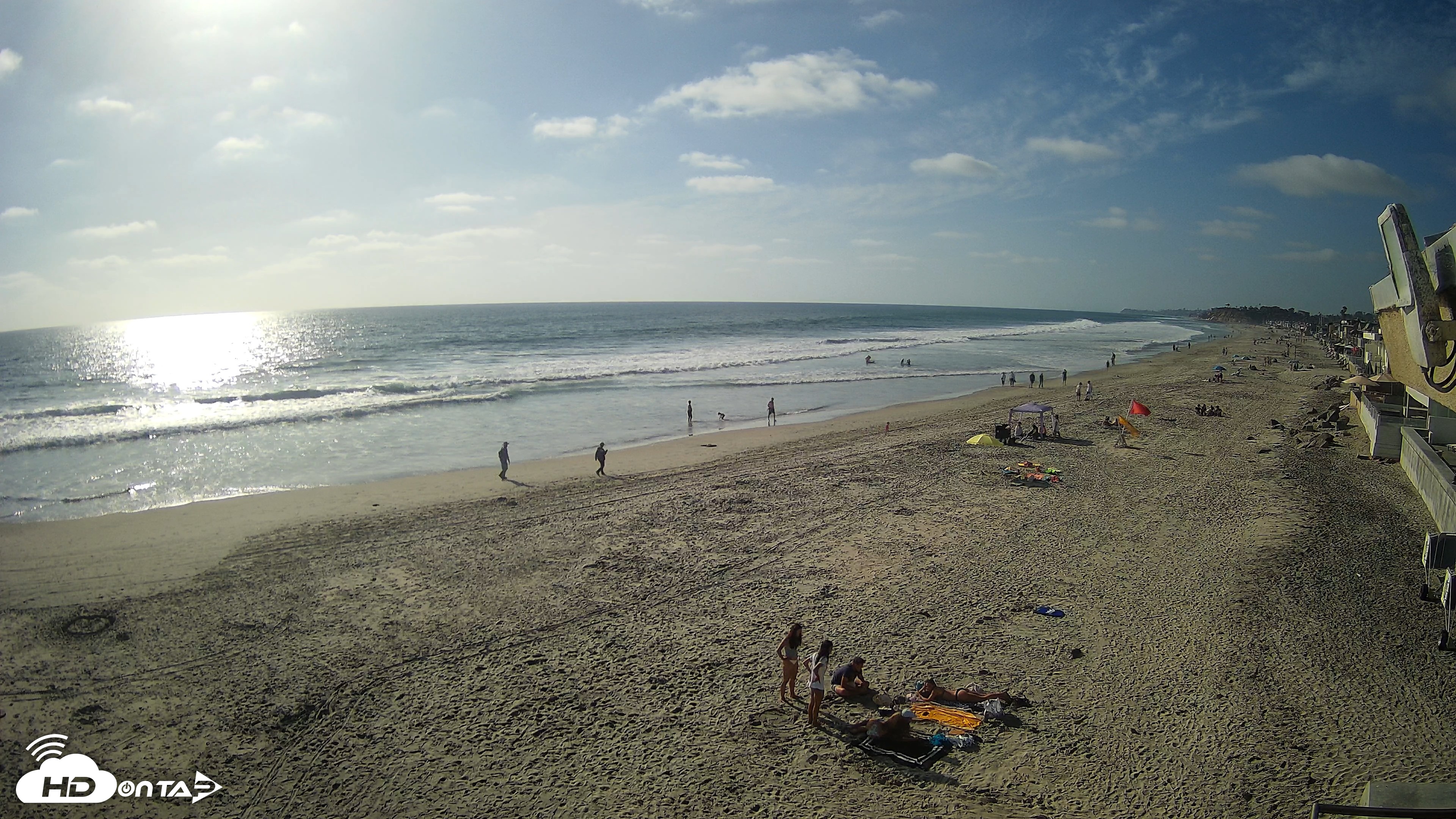 Snapshot of 17th St. Del Mar Beach - 4K NW View Live Cam taken Jun 2, 2026, 5:32pm PDT
