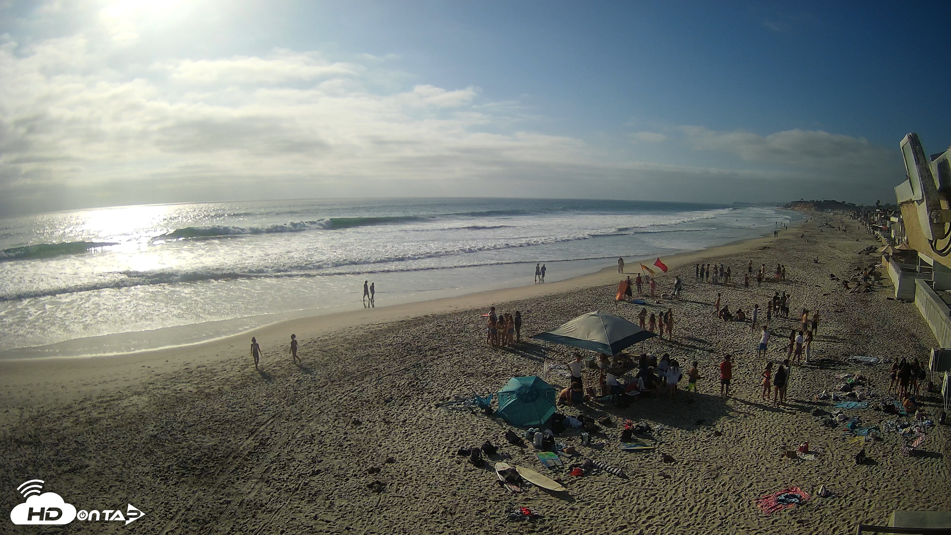 Snapshot of 17th St. Del Mar Beach - 4K NW View Live Cam taken Jun 5, 2026, 5:38pm PDT
