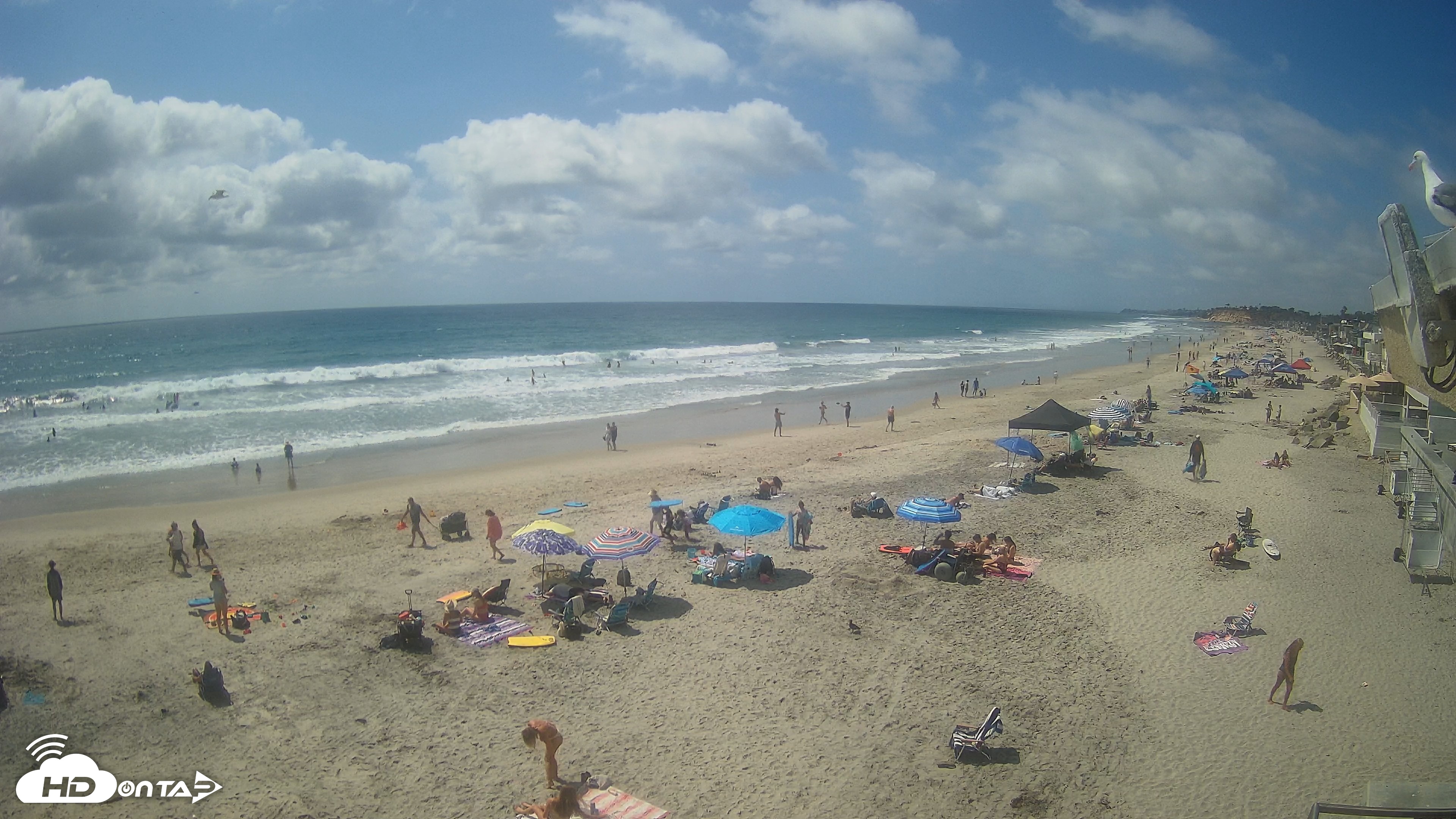Snapshot of 17th St. Del Mar Beach - 4K NW View Live Cam taken Jun 30, 2026, 3:11pm PDT