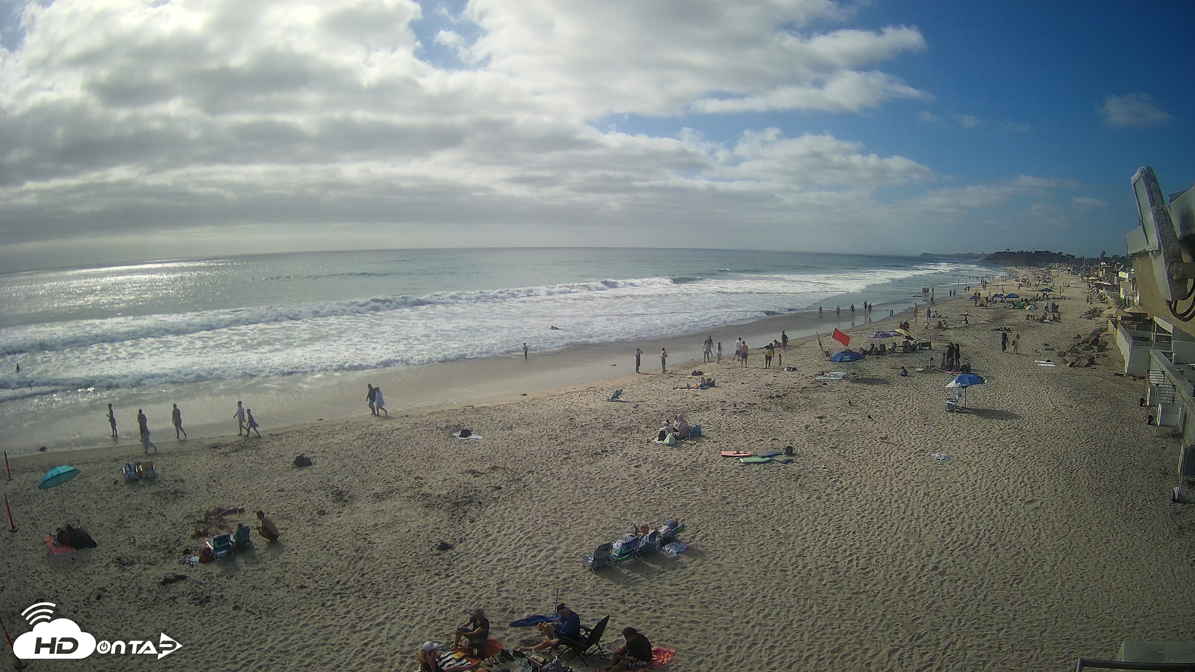 Snapshot of 17th St. Del Mar Beach - 4K NW View Live Cam taken Jun 28, 2026, 5:07pm PDT