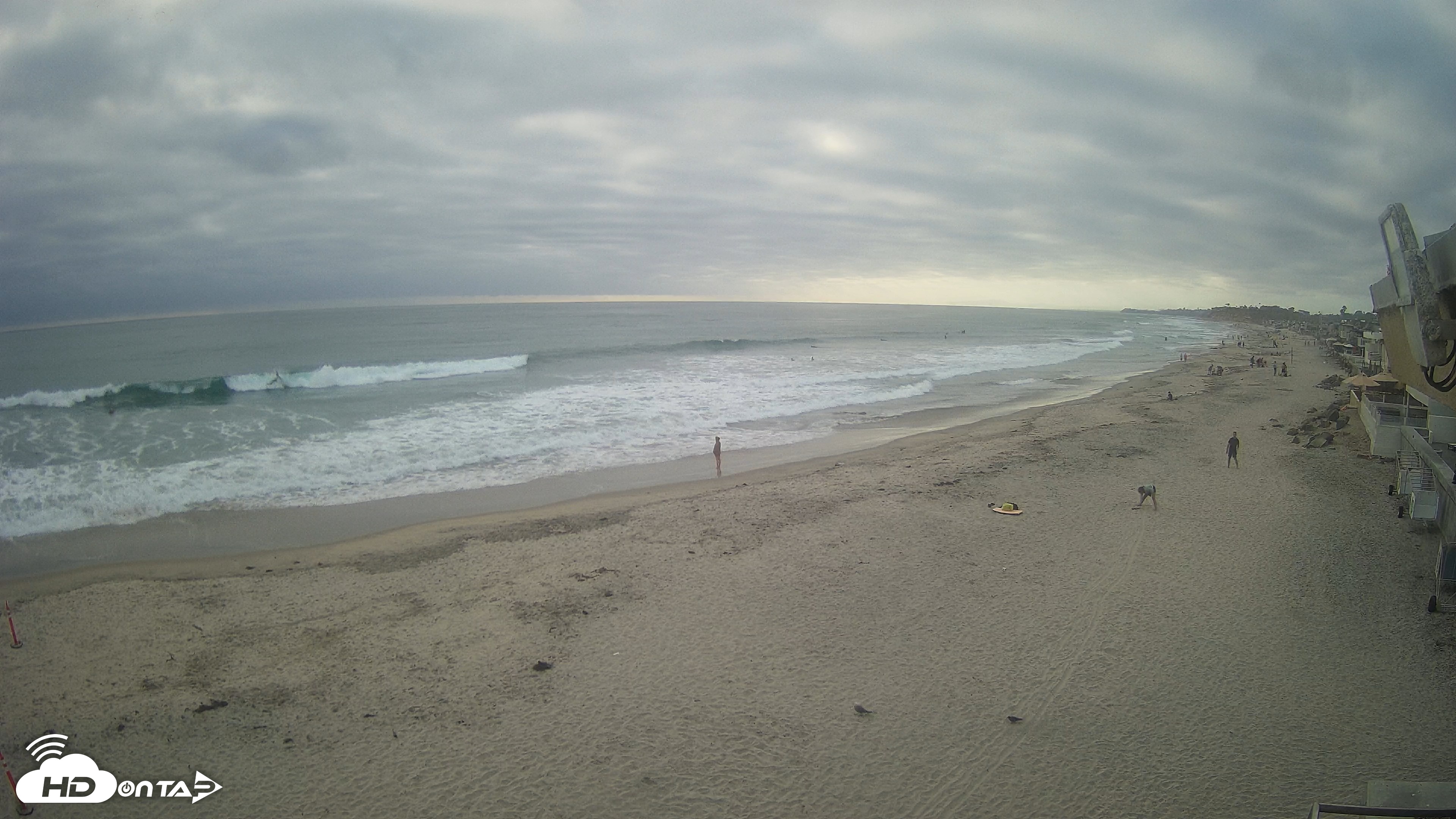 Snapshot of 17th St. Del Mar Beach - 4K NW View Live Cam taken Jun 28, 2026, 6:44pm PDT