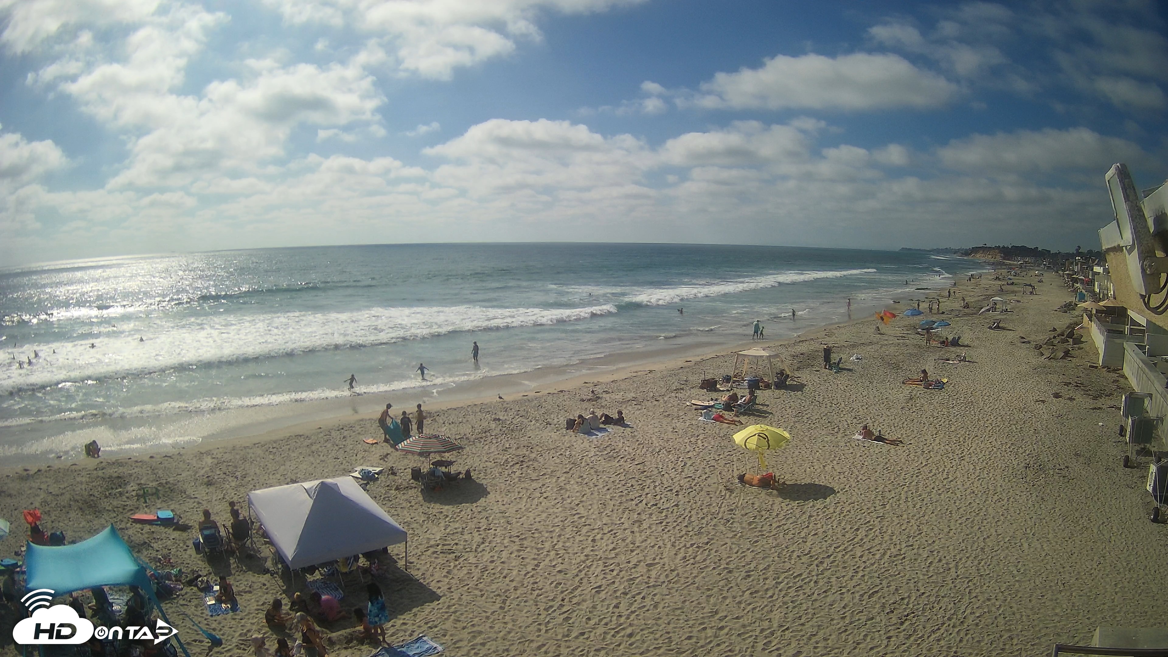 Snapshot of 17th St. Del Mar Beach - 4K NW View Live Cam taken Jun 25, 2026, 4:52pm PDT