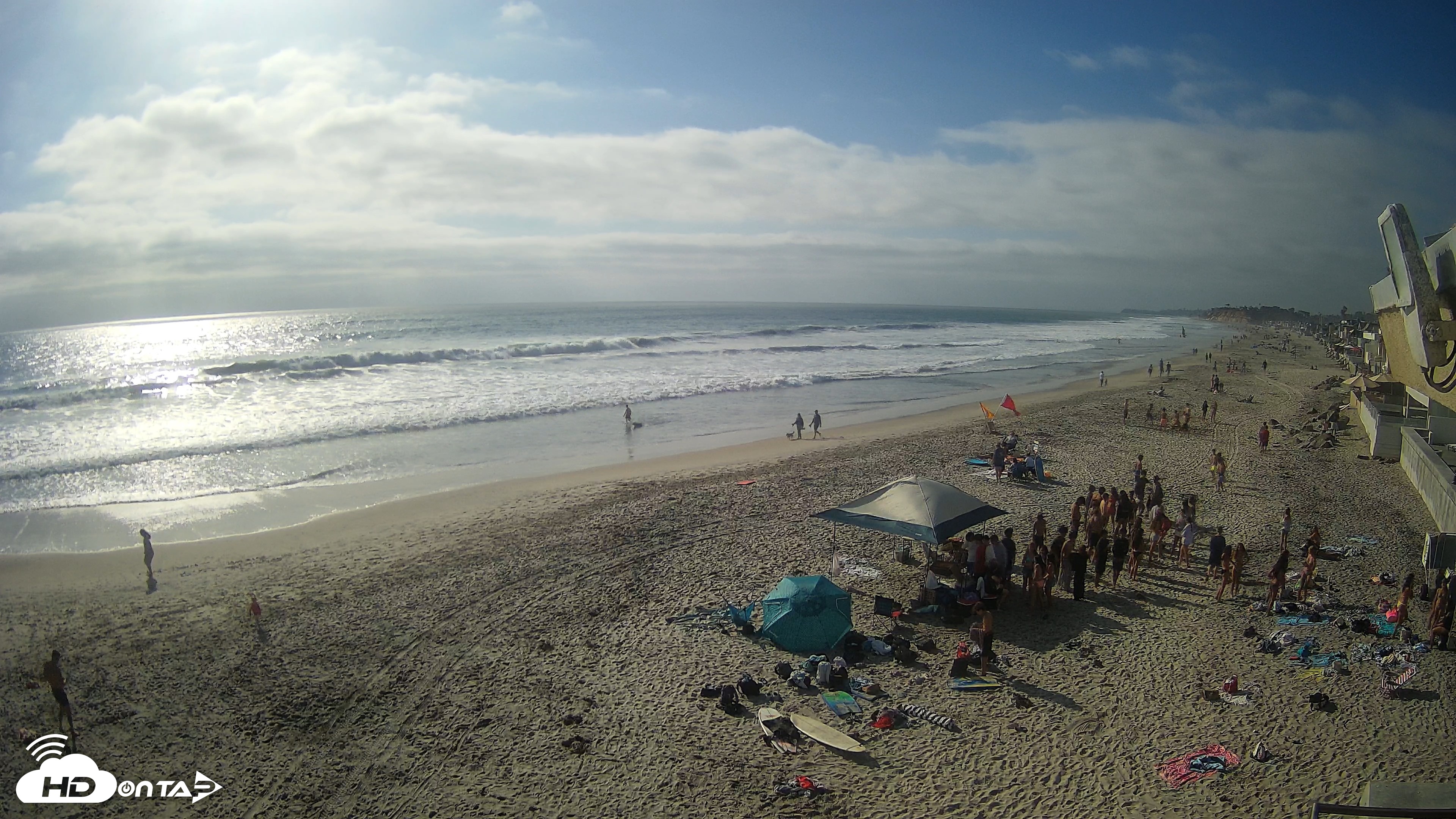 Snapshot of 17th St. Del Mar Beach - 4K NW View Live Cam taken Jun 5, 2026, 5:21pm PDT