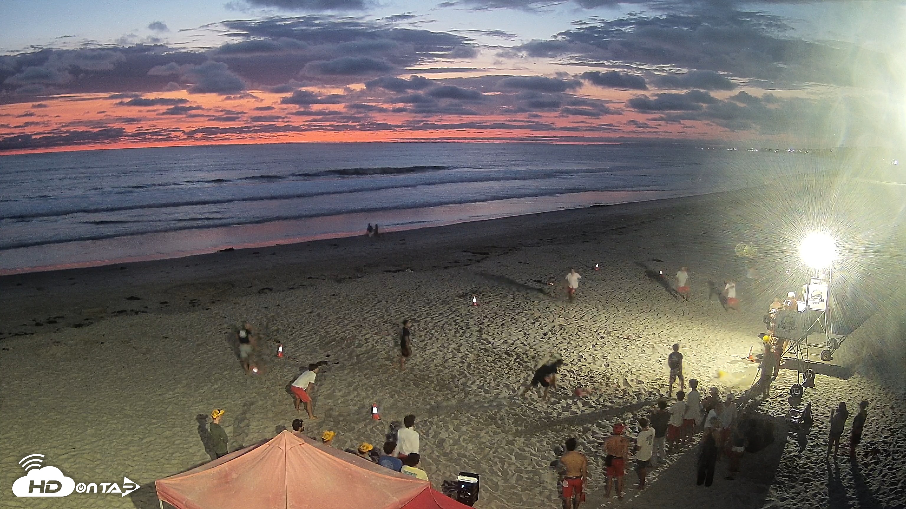 Snapshot of 17th St. Del Mar Beach - 4K NW View Live Cam taken Jul 17, 2025, 8:30pm PDT