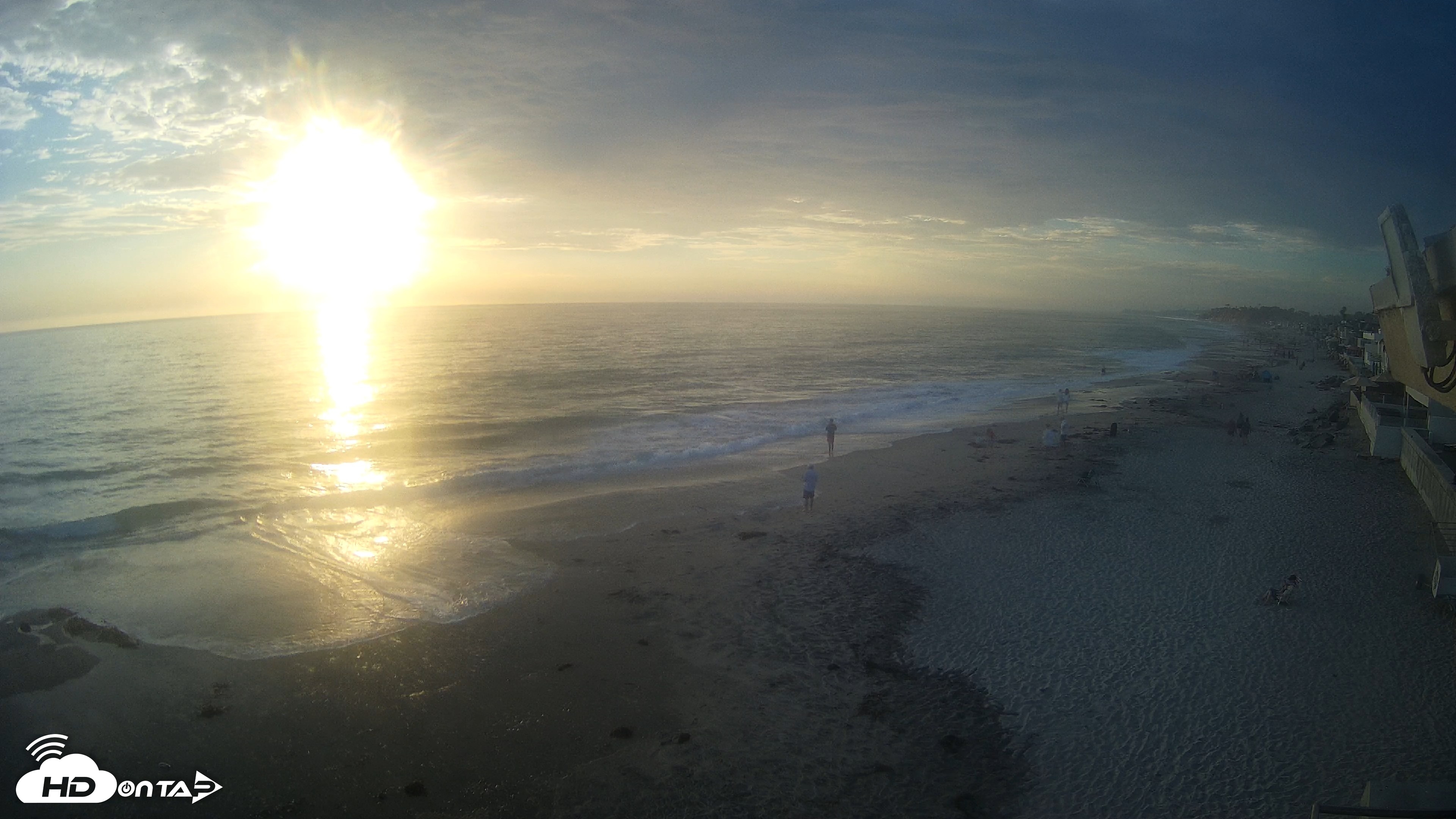 Snapshot of 17th St. Del Mar Beach - 4K NW View Live Cam taken Jul 12, 2026, 7:20pm PDT