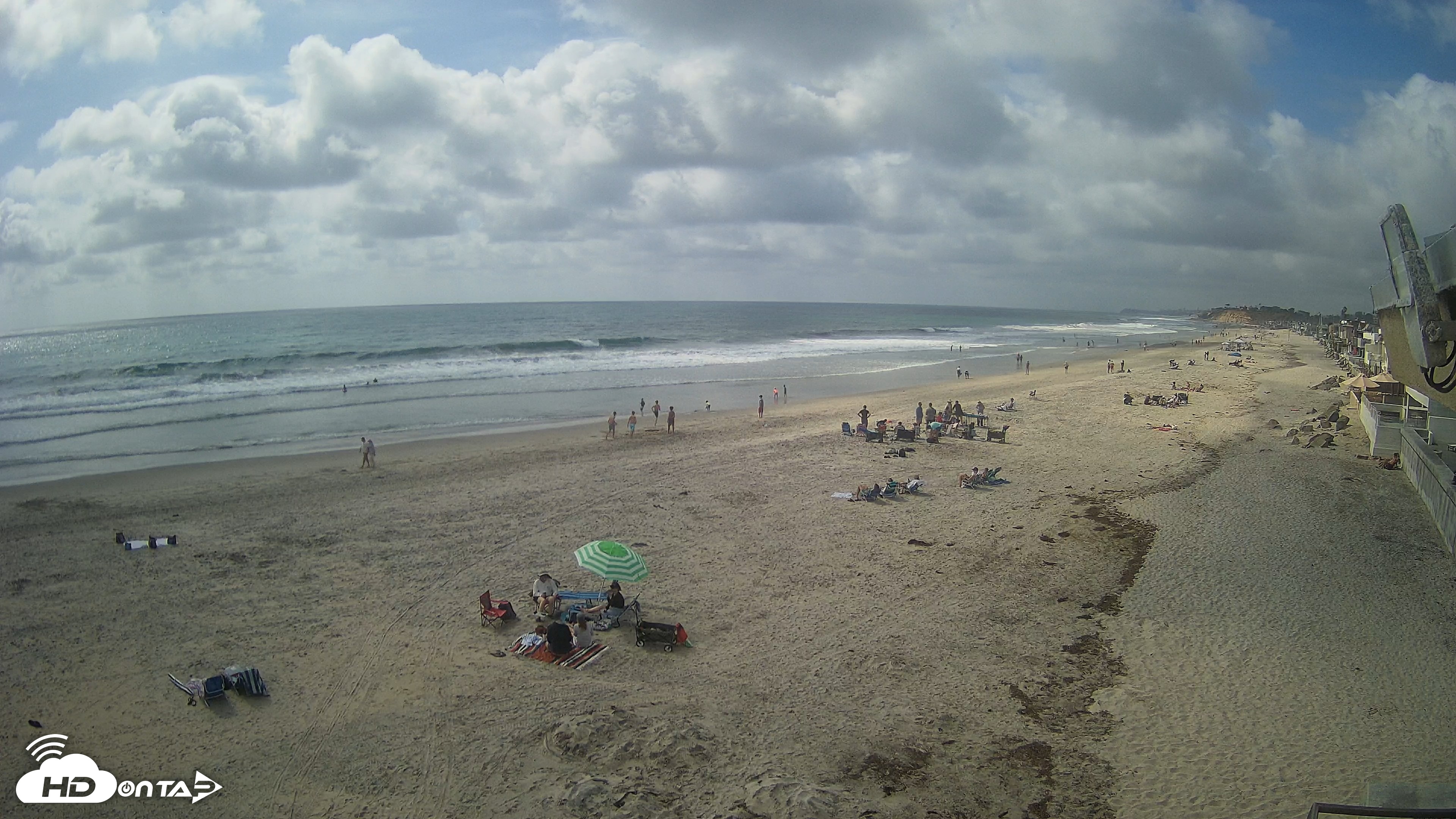 Snapshot of 17th St. Del Mar Beach - 4K NW View Live Cam taken May 16, 2026, 3:37pm PDT