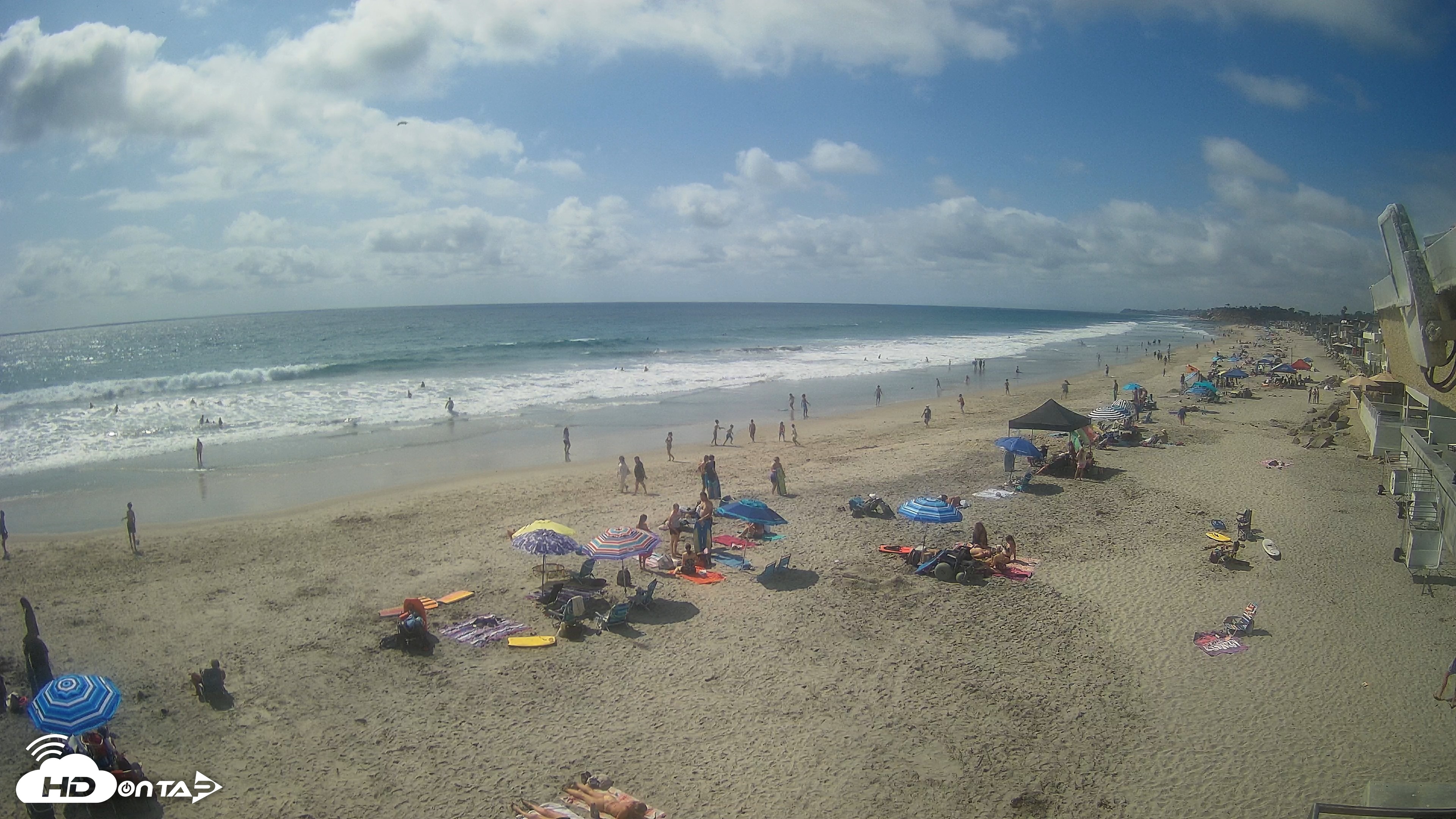 Snapshot of 17th St. Del Mar Beach - 4K NW View Live Cam taken Jun 30, 2026, 3:48pm PDT