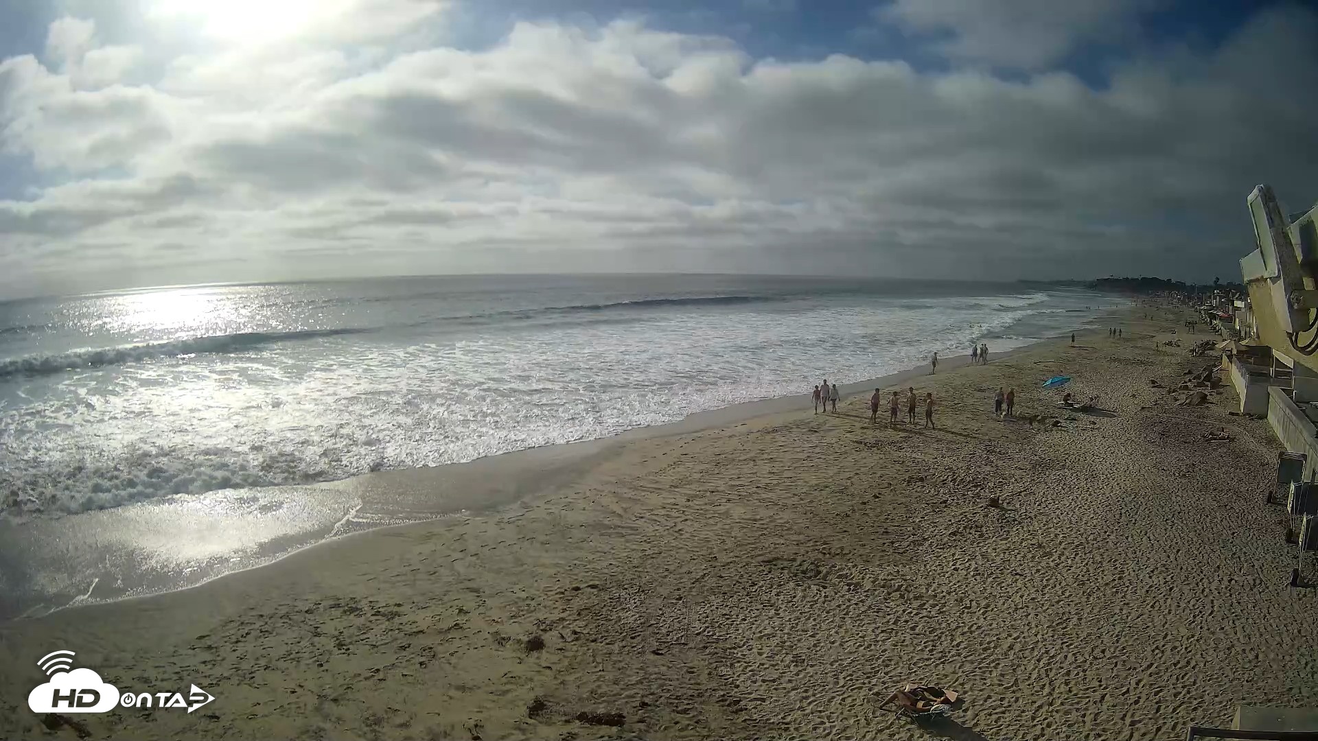 Snapshot of 17th St. Del Mar Beach - 4K NW View Live Cam taken Jun 10, 2026, 5:40pm PDT