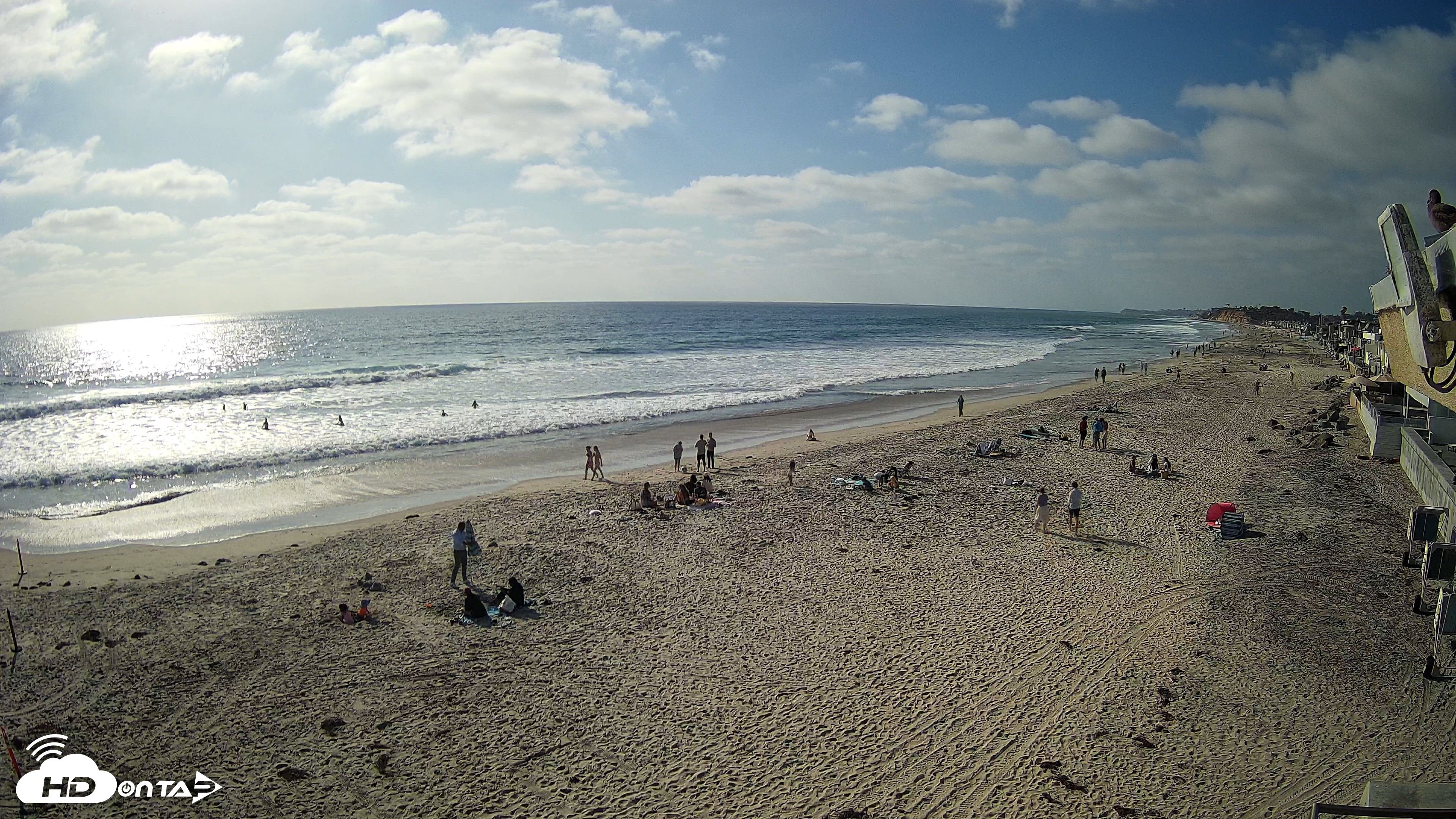 Snapshot of 17th St. Del Mar Beach - 4K NW View Live Cam taken May 22, 2026, 5:16pm PDT