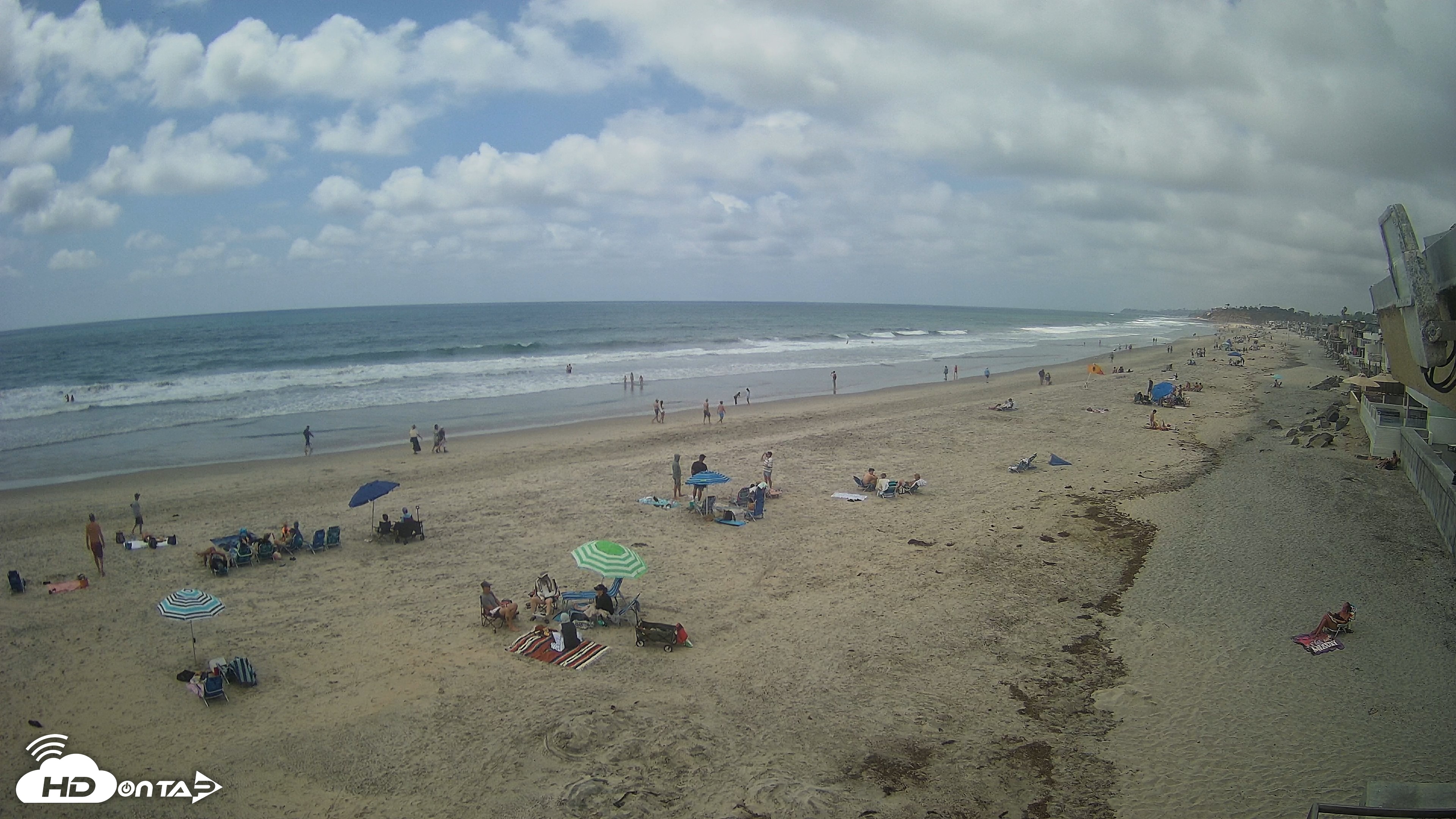 Snapshot of 17th St. Del Mar Beach - 4K NW View Live Cam taken May 16, 2026, 2:25pm PDT