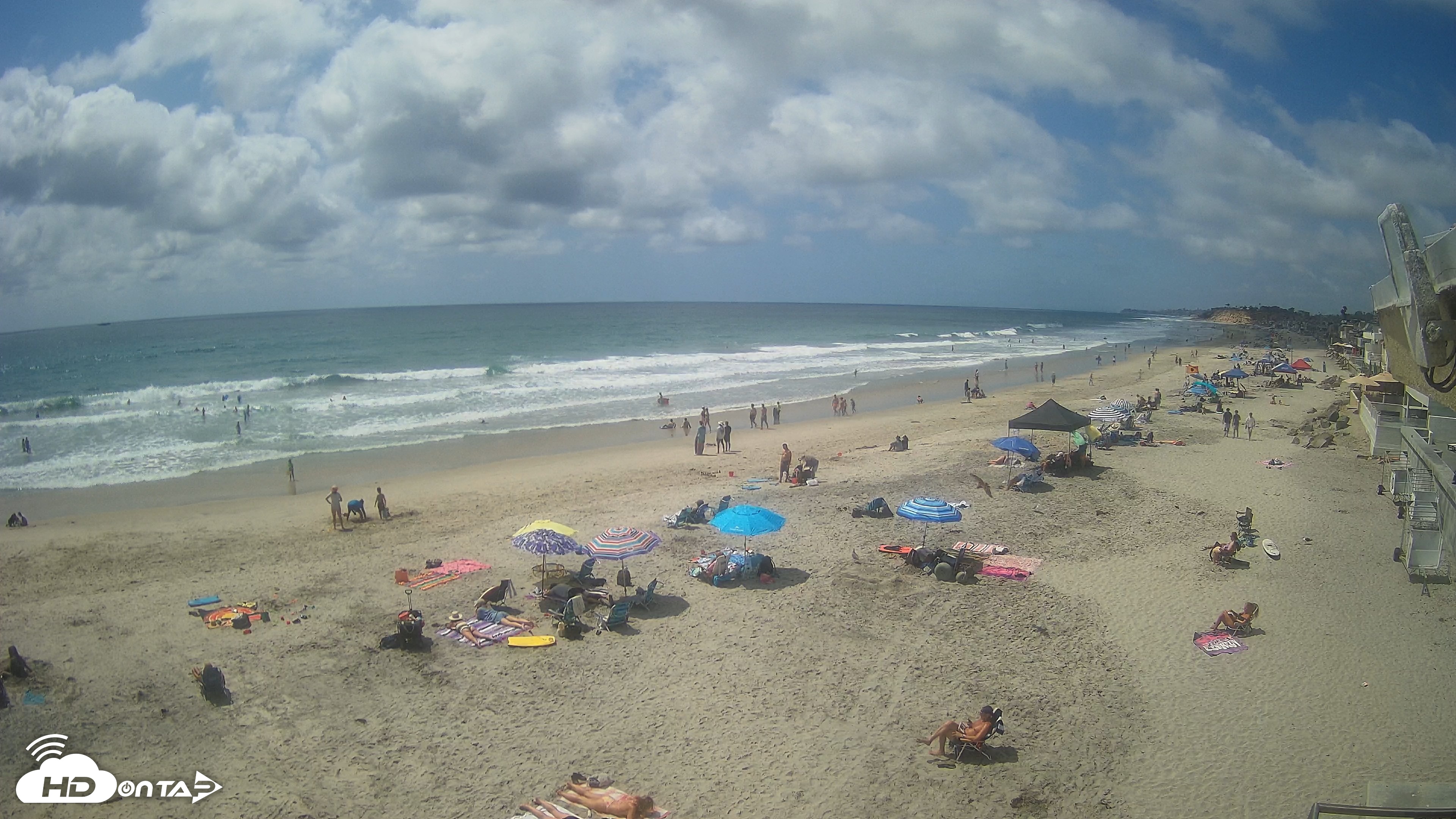 Snapshot of 17th St. Del Mar Beach - 4K NW View Live Cam taken Jun 30, 2026, 2:55pm PDT