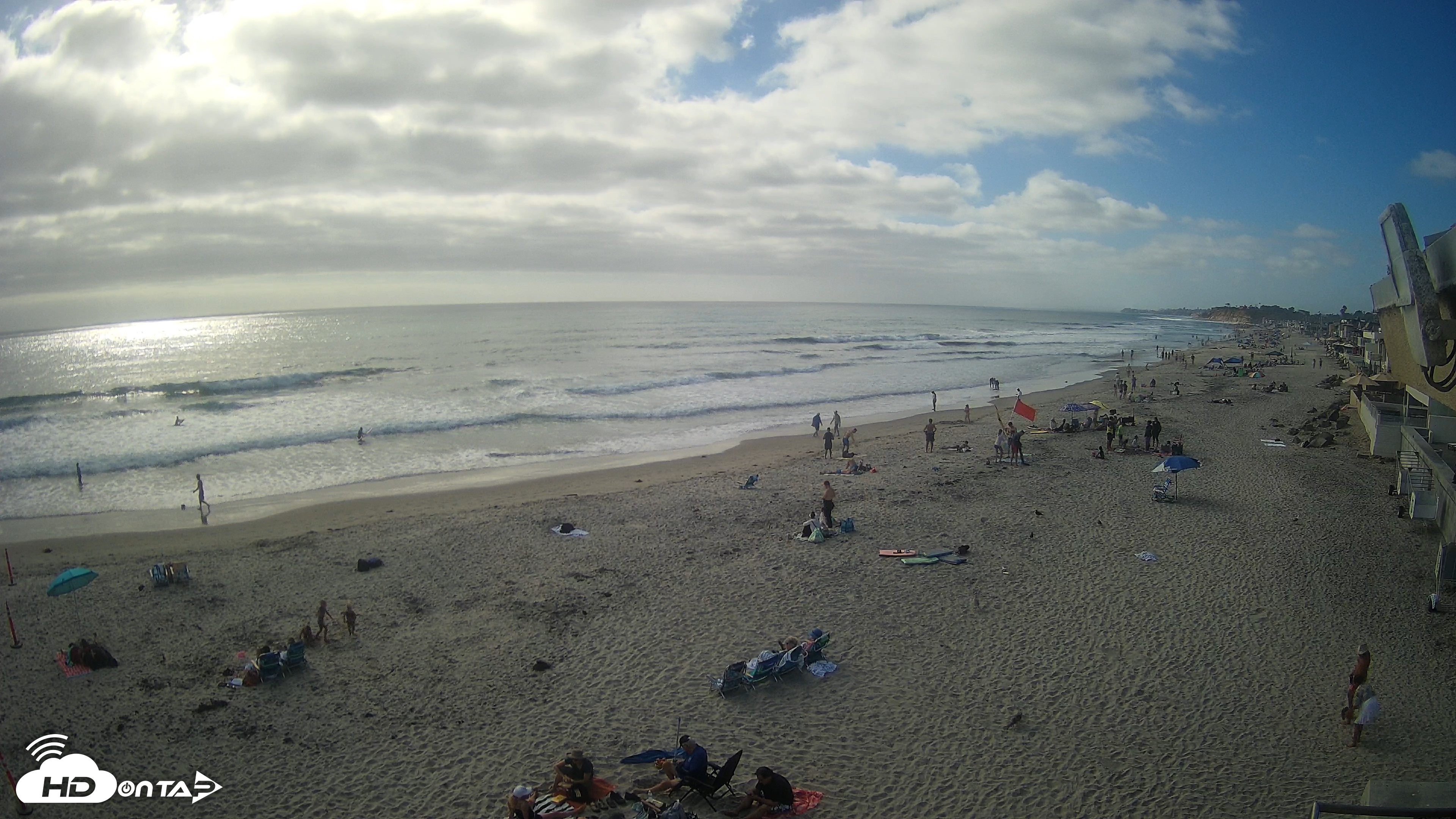 Snapshot of 17th St. Del Mar Beach - 4K NW View Live Cam taken Jun 28, 2026, 5:10pm PDT