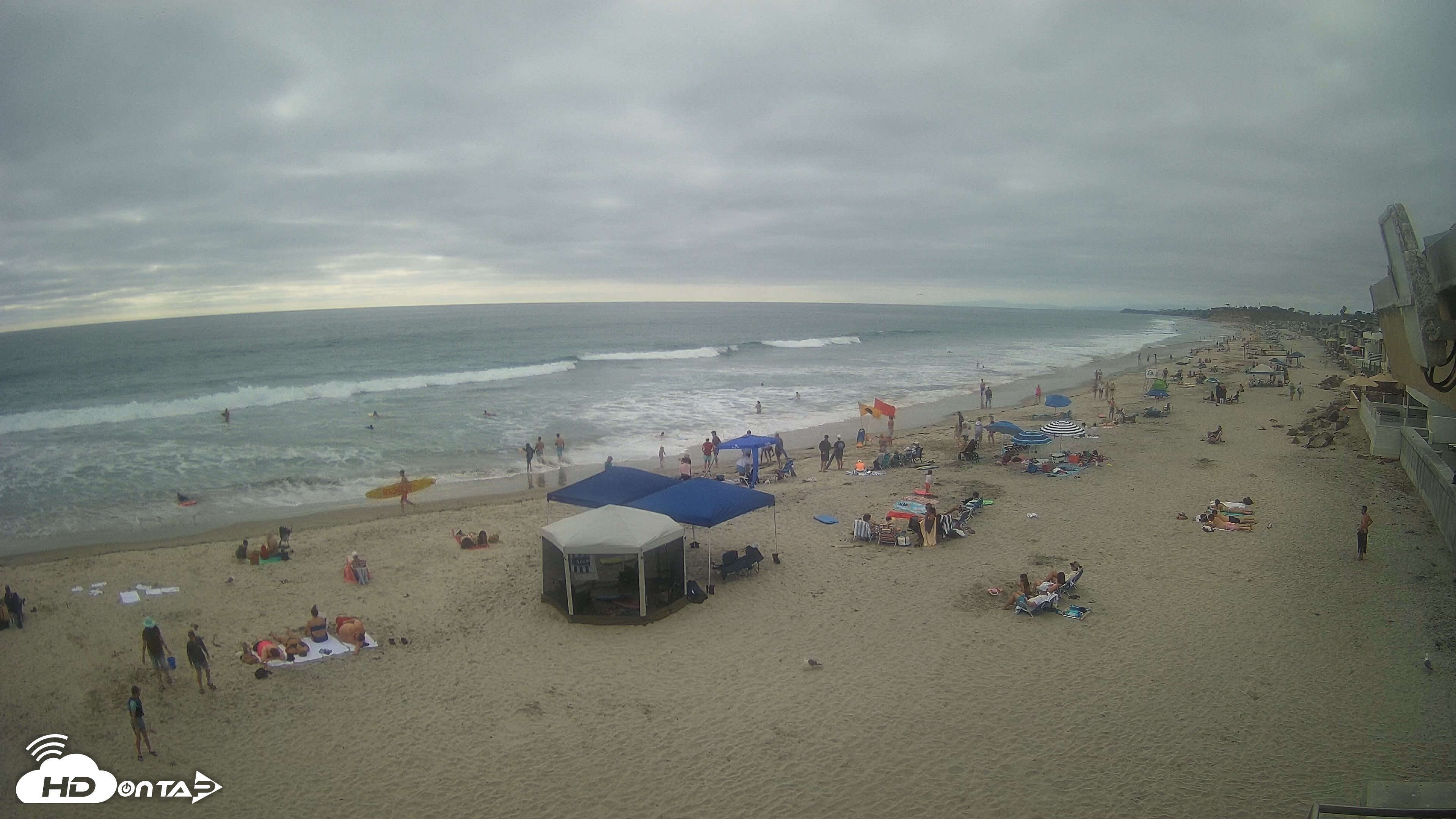 Snapshot of 17th St. Del Mar Beach - 4K NW View Live Cam taken Jun 27, 2026, 4:57pm PDT