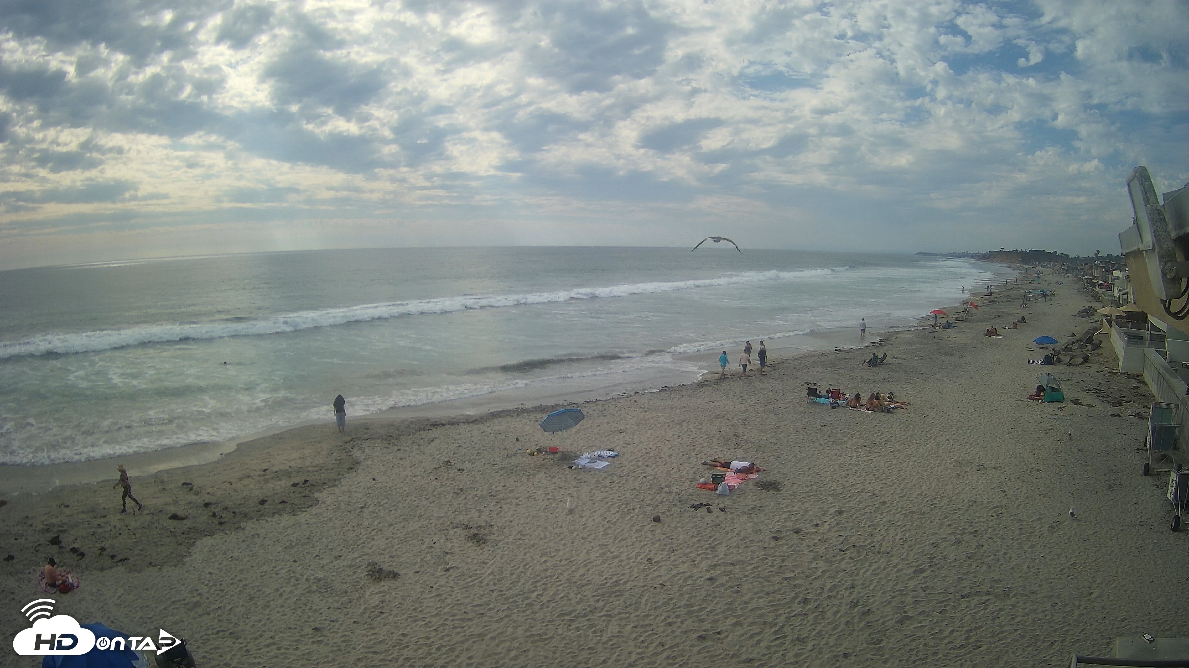 Snapshot of 17th St. Del Mar Beach - 4K NW View Live Cam taken Jun 23, 2026, 4:50pm PDT
