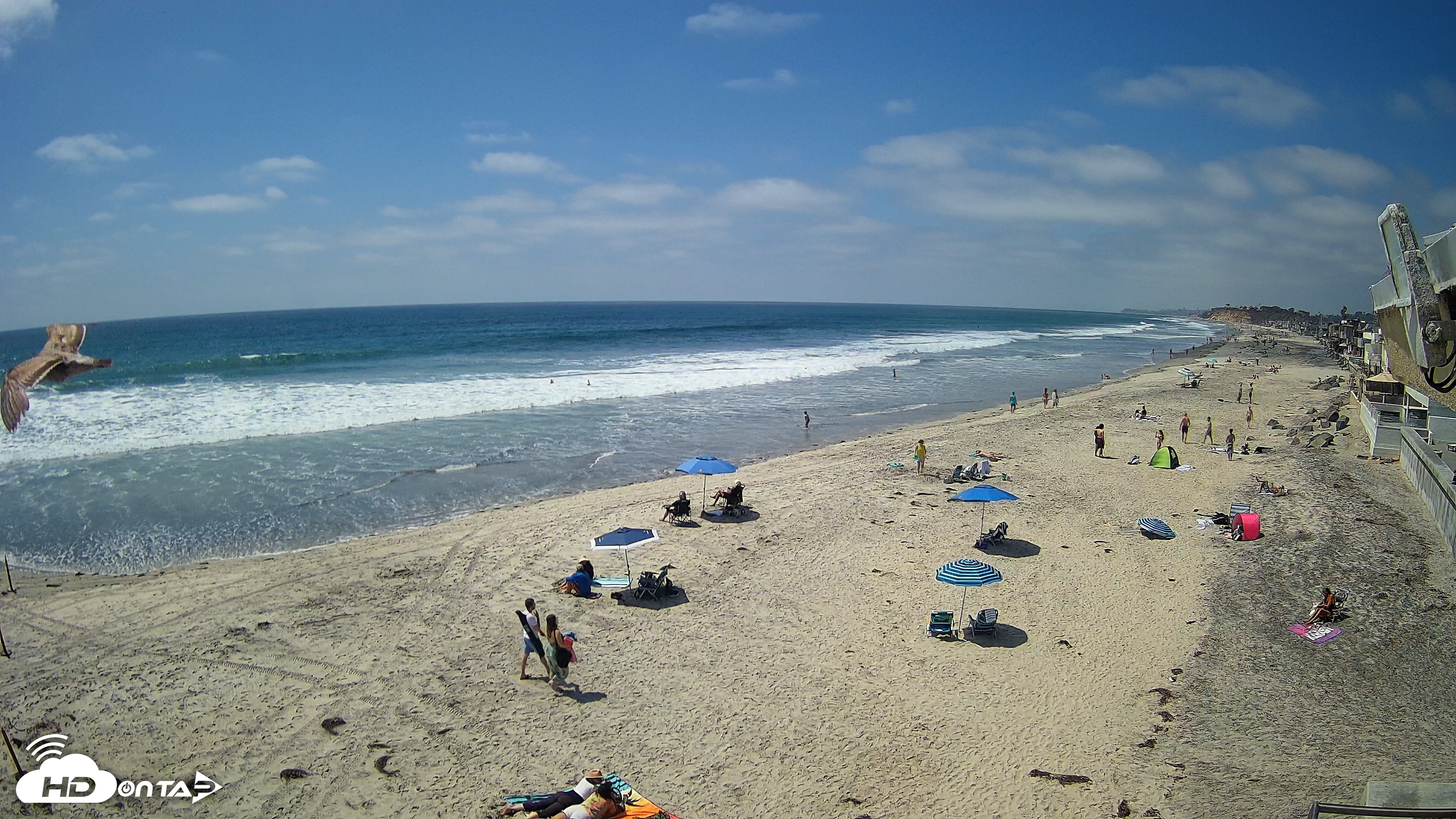 Snapshot of 17th St. Del Mar Beach - 4K NW View Live Cam taken May 21, 2026, 2:40pm PDT