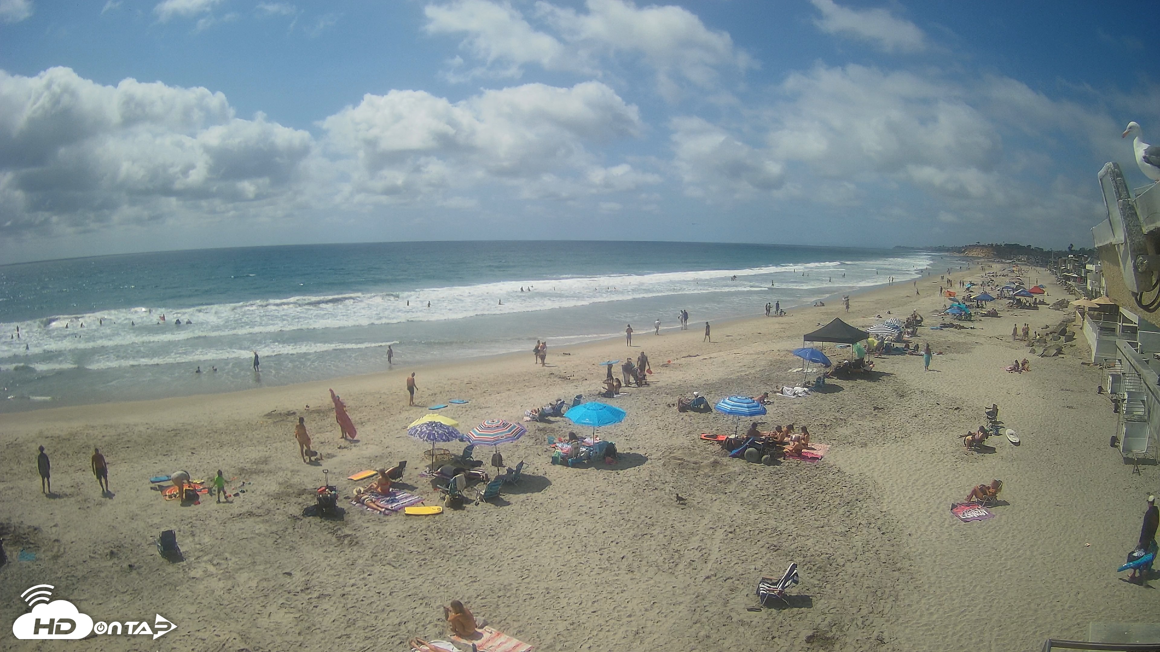 Snapshot of 17th St. Del Mar Beach - 4K NW View Live Cam taken Jun 30, 2026, 3:10pm PDT