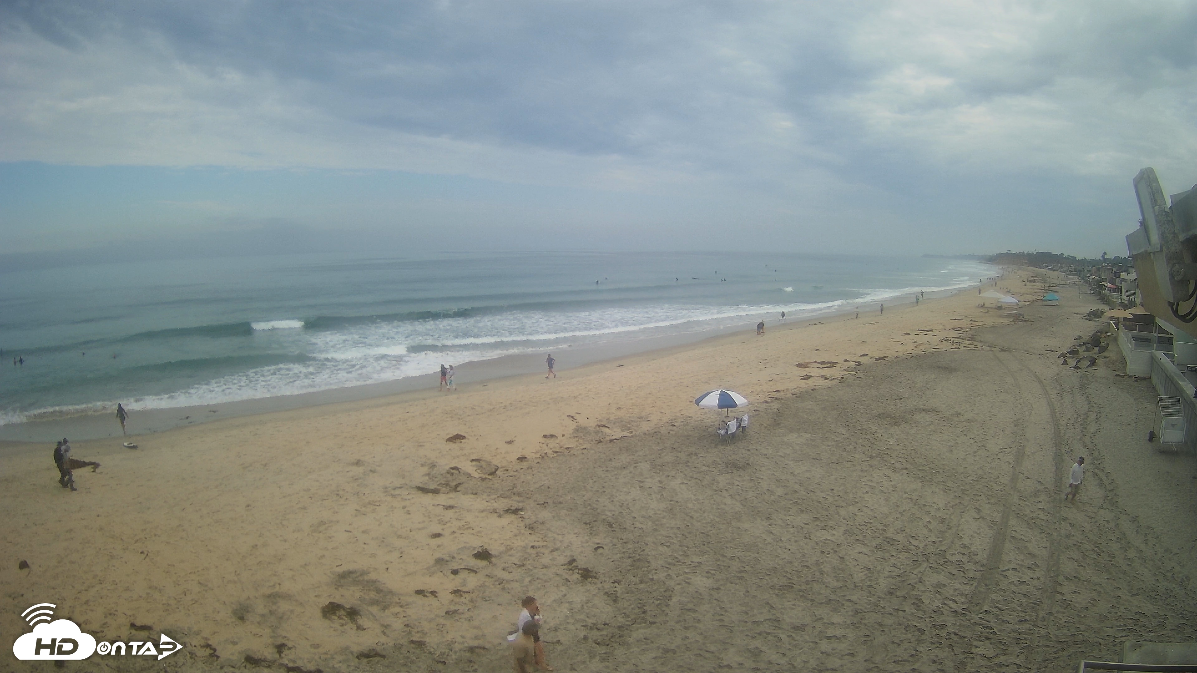 Snapshot of 17th St. Del Mar Beach - 4K NW View Live Cam taken Jul 12, 2026, 8:51am PDT