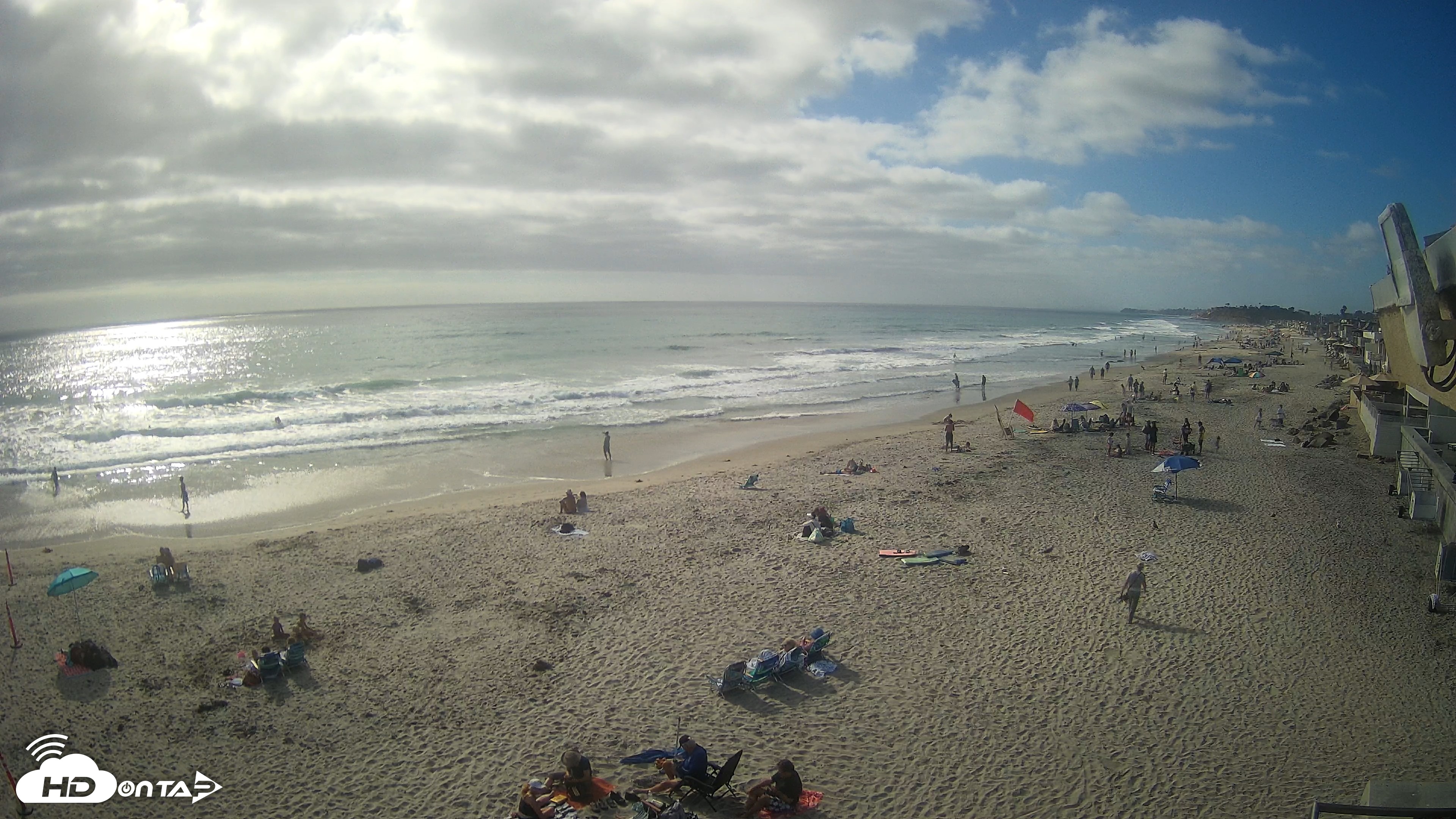Snapshot of 17th St. Del Mar Beach - 4K NW View Live Cam taken Jun 28, 2026, 5:13pm PDT