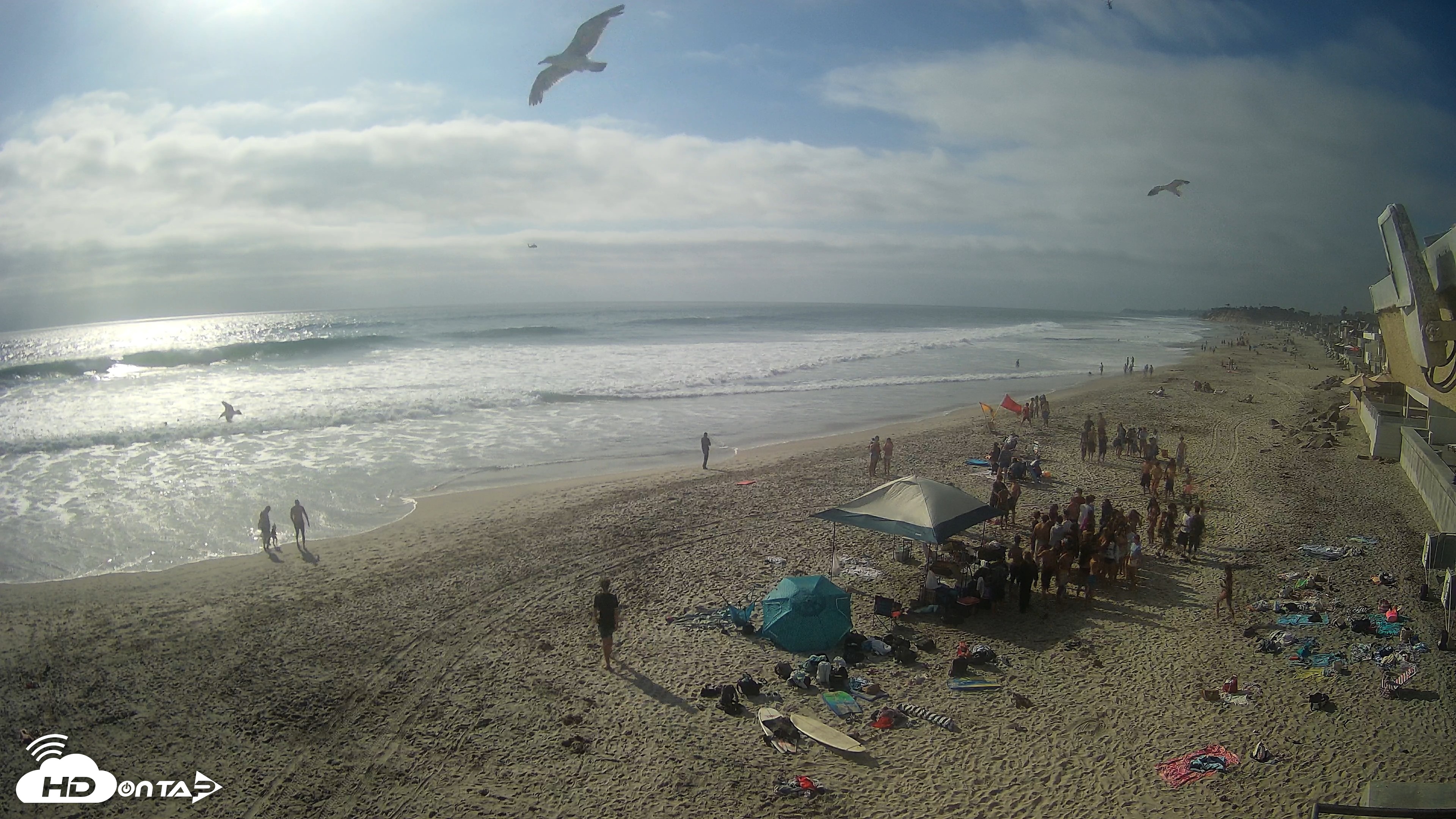Snapshot of 17th St. Del Mar Beach - 4K NW View Live Cam taken Jun 5, 2026, 5:19pm PDT