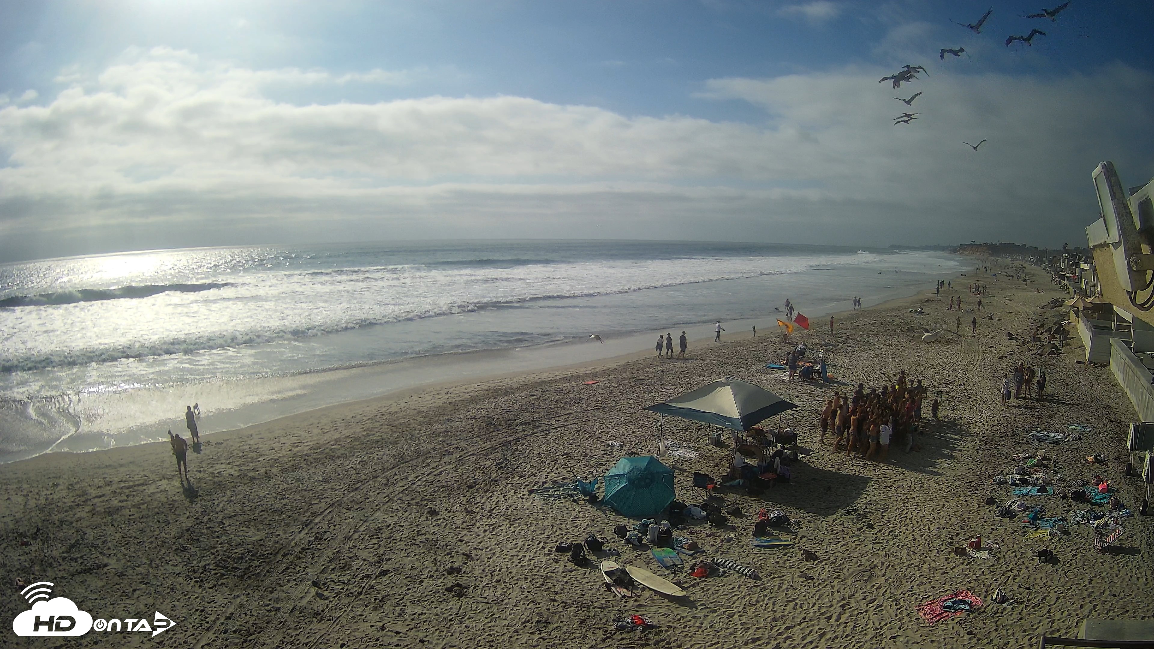 Snapshot of 17th St. Del Mar Beach - 4K NW View Live Cam taken Jun 5, 2026, 5:20pm PDT