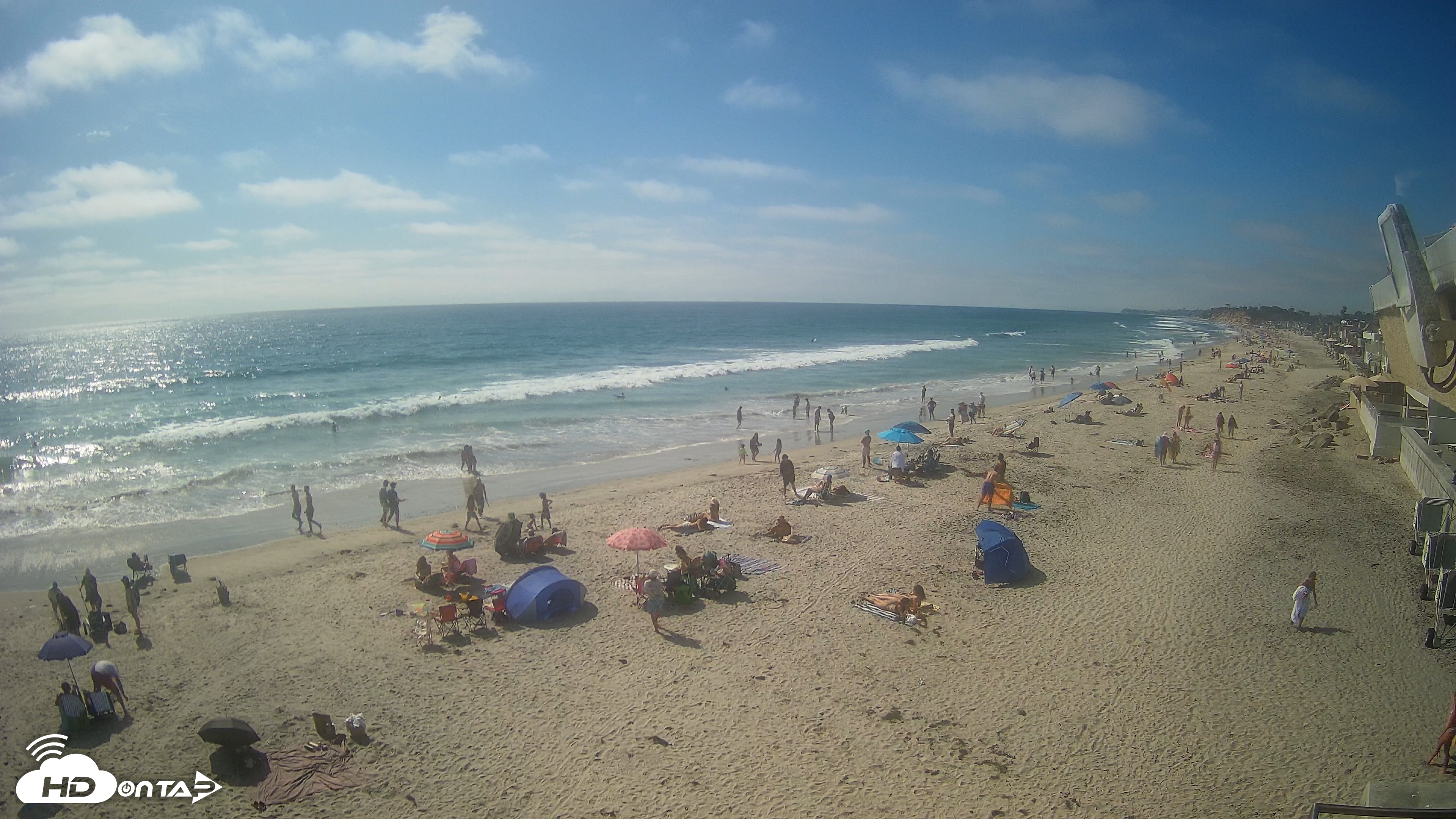 Snapshot of 17th St. Del Mar Beach - 4K NW View Live Cam taken Jun 12, 2026, 4:17pm PDT