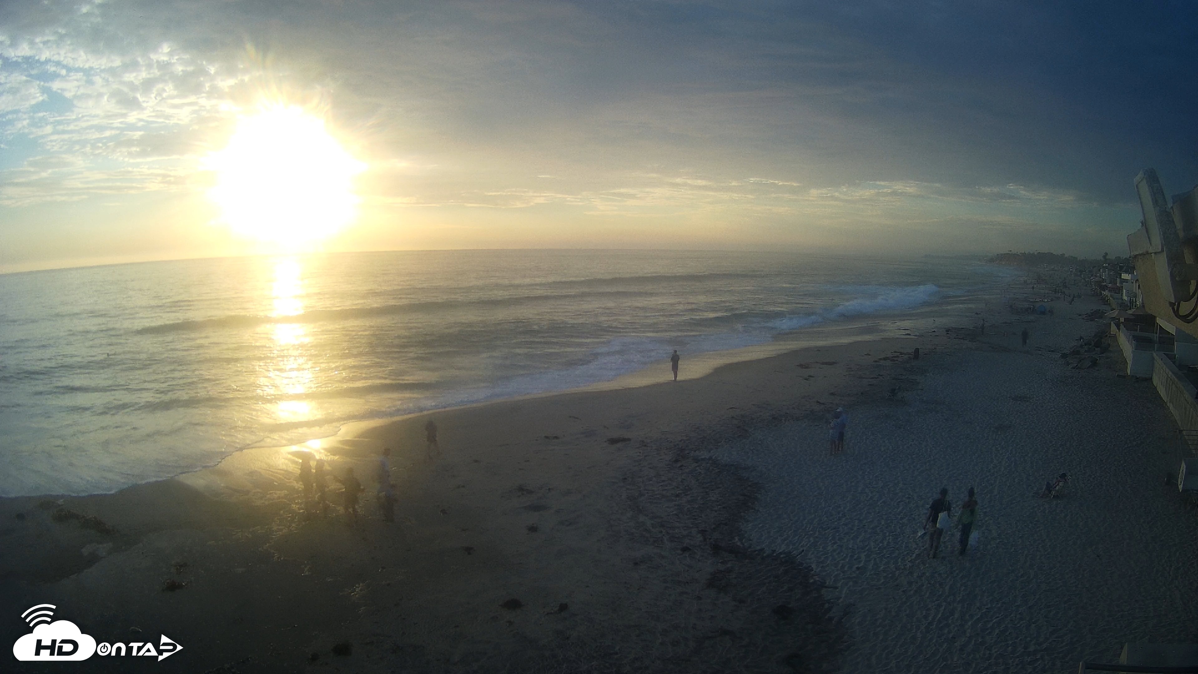 Snapshot of 17th St. Del Mar Beach - 4K NW View Live Cam taken Jul 12, 2026, 7:21pm PDT