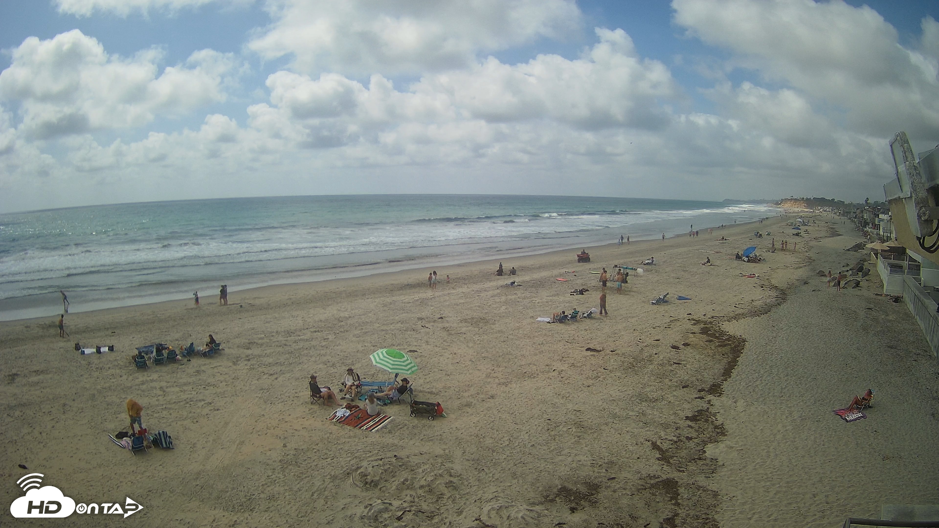 Snapshot of 17th St. Del Mar Beach - 4K NW View Live Cam taken May 16, 2026, 3:12pm PDT