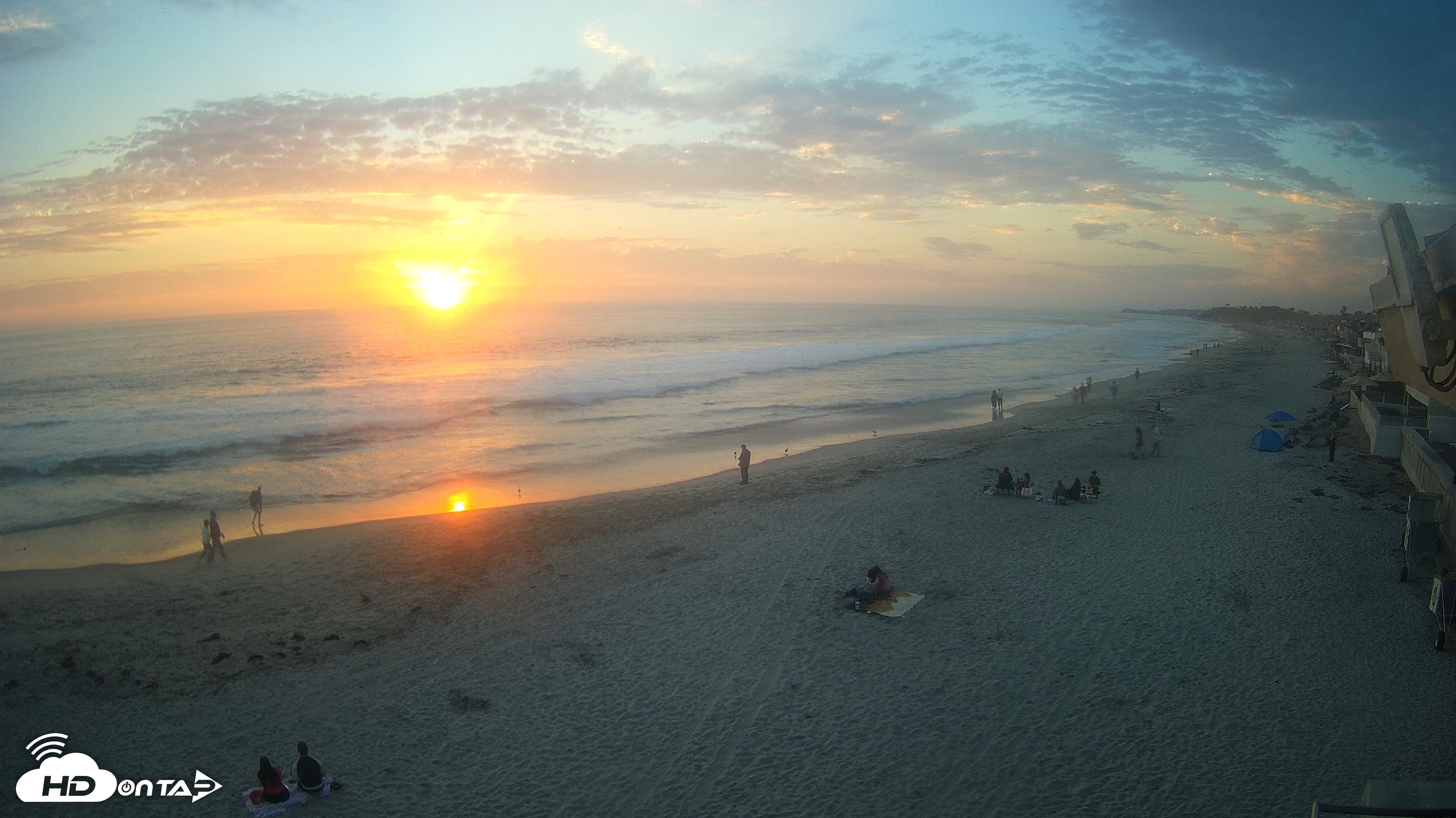 Snapshot of 17th St. Del Mar Beach - 4K NW View Live Cam taken Jun 23, 2026, 7:56pm PDT