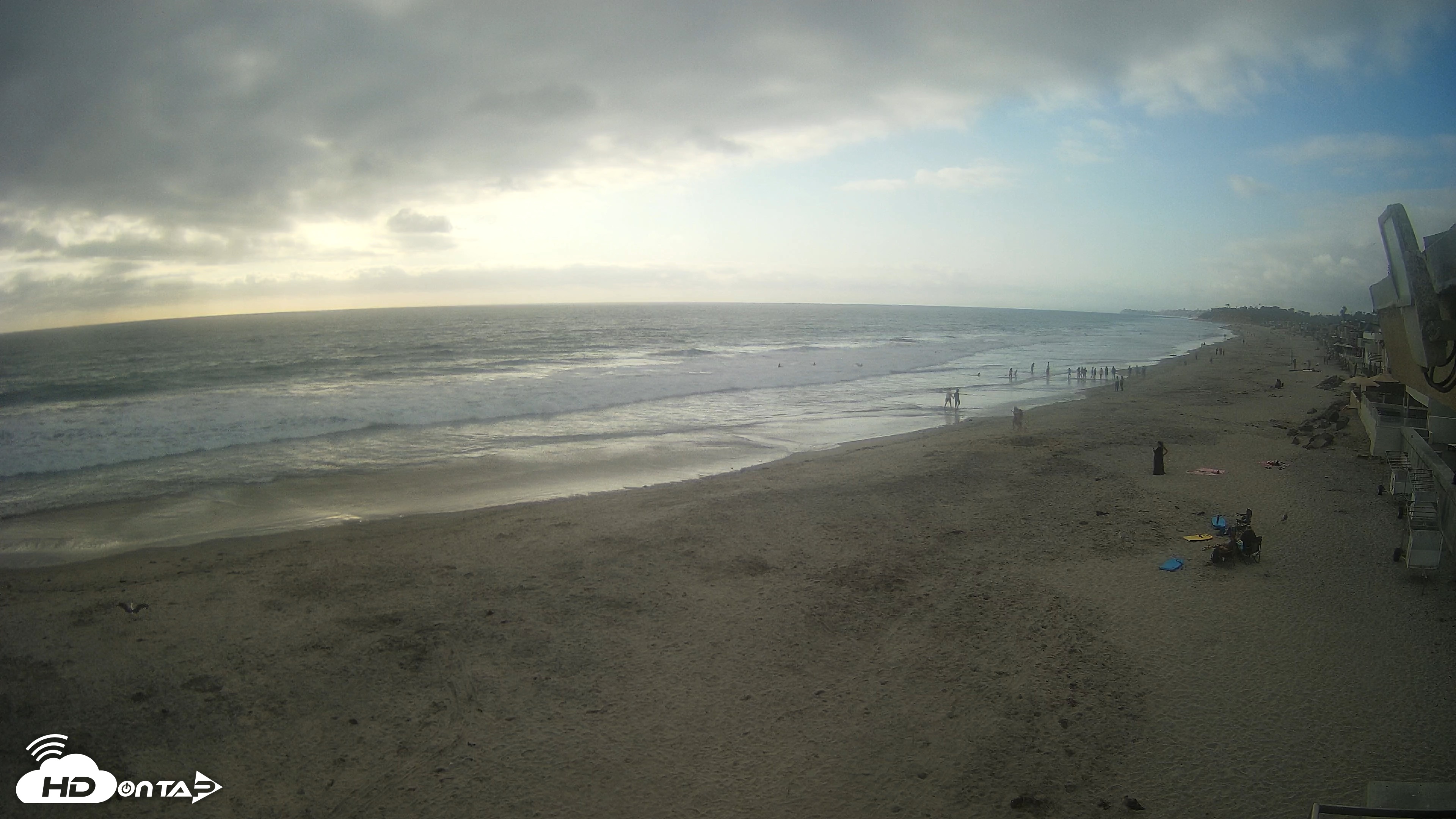 Snapshot of 17th St. Del Mar Beach - 4K NW View Live Cam taken Jun 30, 2026, 6:06pm PDT