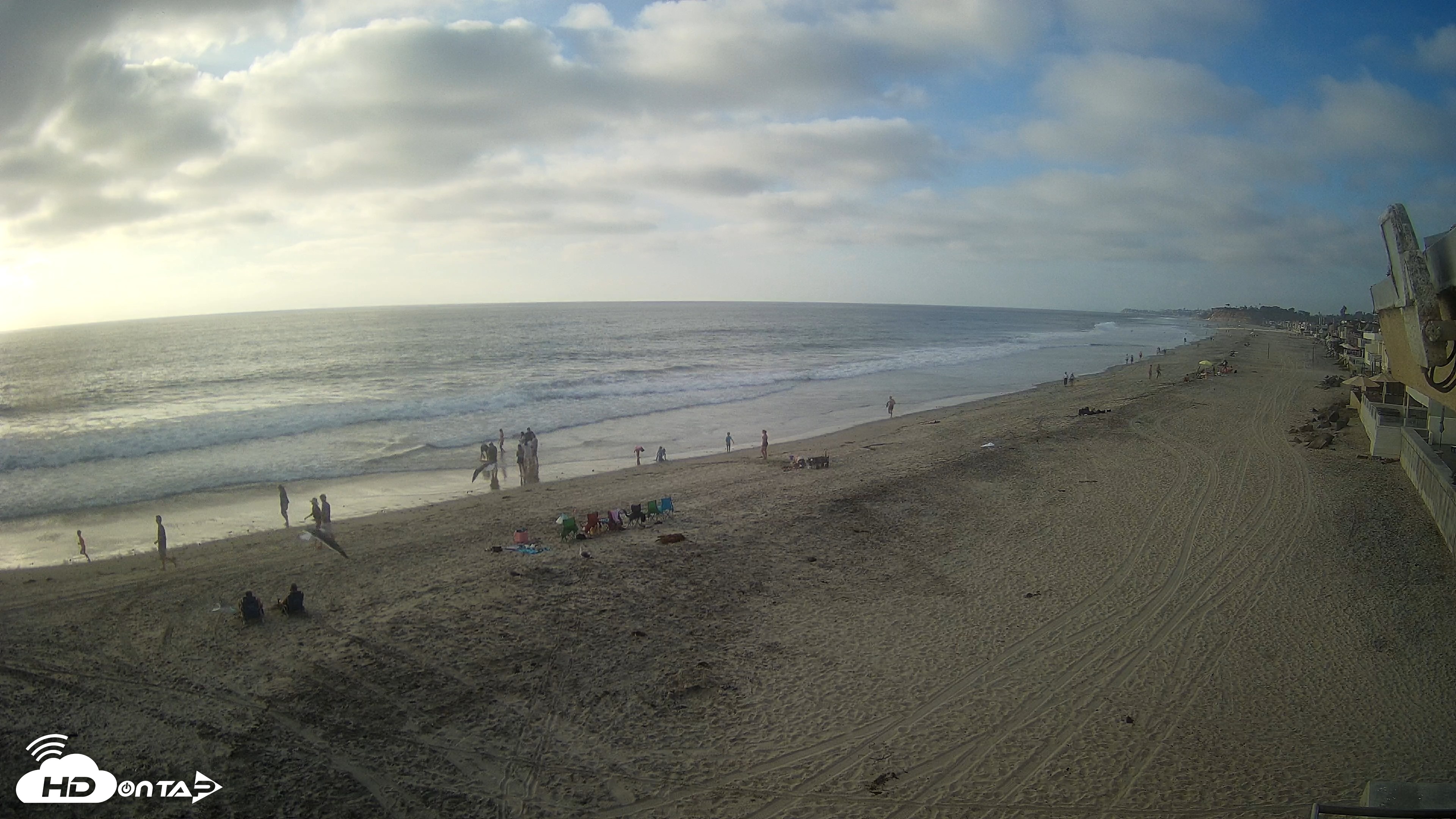 Snapshot of 17th St. Del Mar Beach - 4K NW View Live Cam taken Sep 24, 2026, 5:20pm PDT