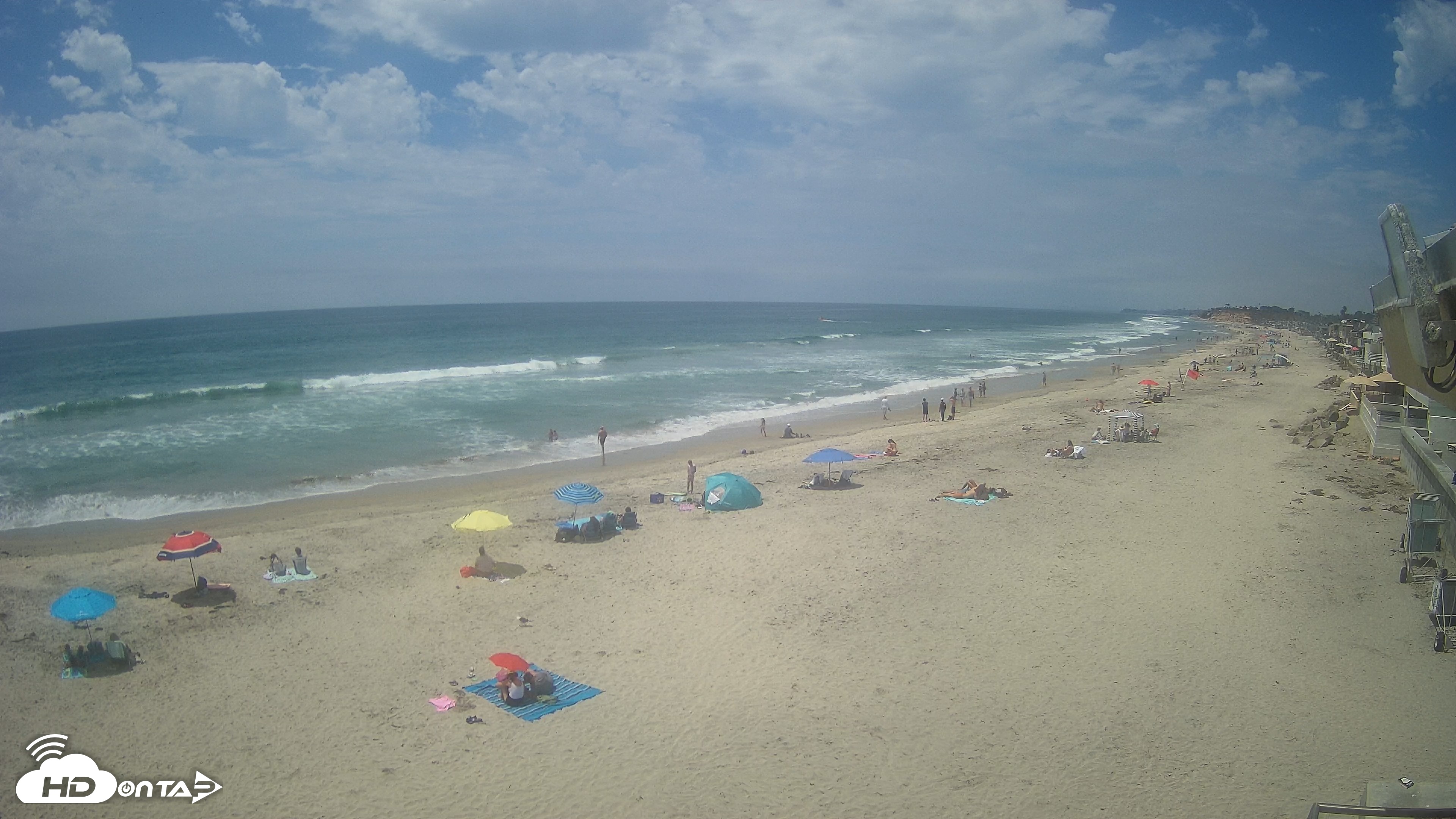 Snapshot of 17th St. Del Mar Beach - 4K NW View Live Cam taken Jun 23, 2026, 1:50pm PDT