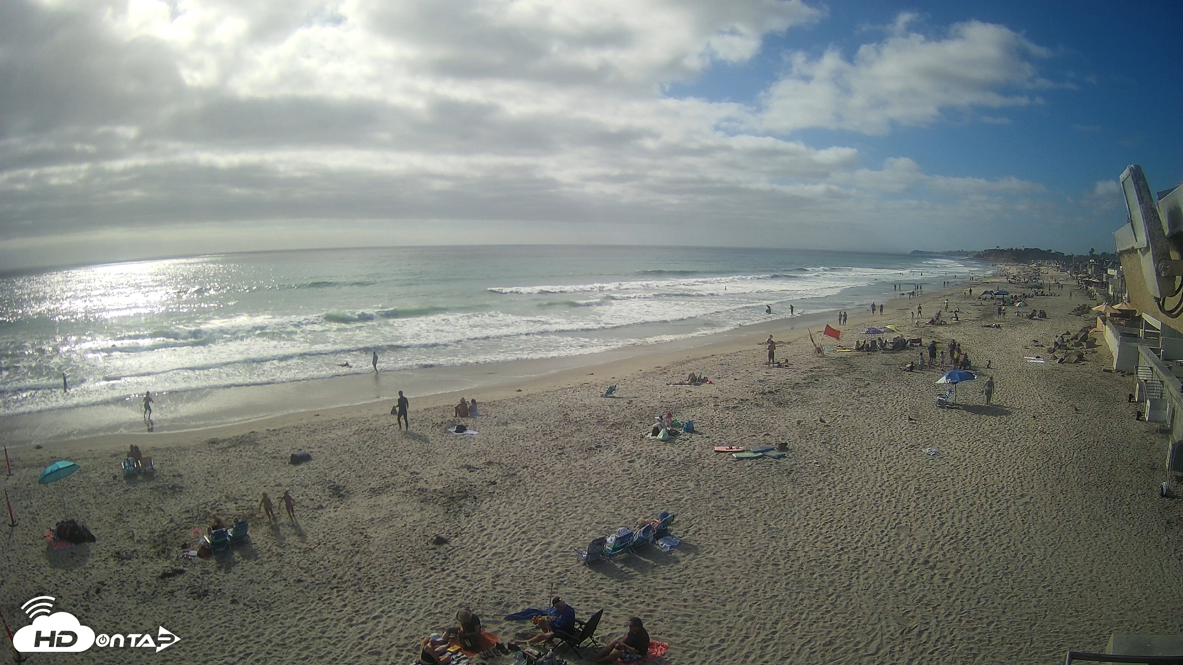 Snapshot of 17th St. Del Mar Beach - 4K NW View Live Cam taken Jun 28, 2026, 5:13pm PDT
