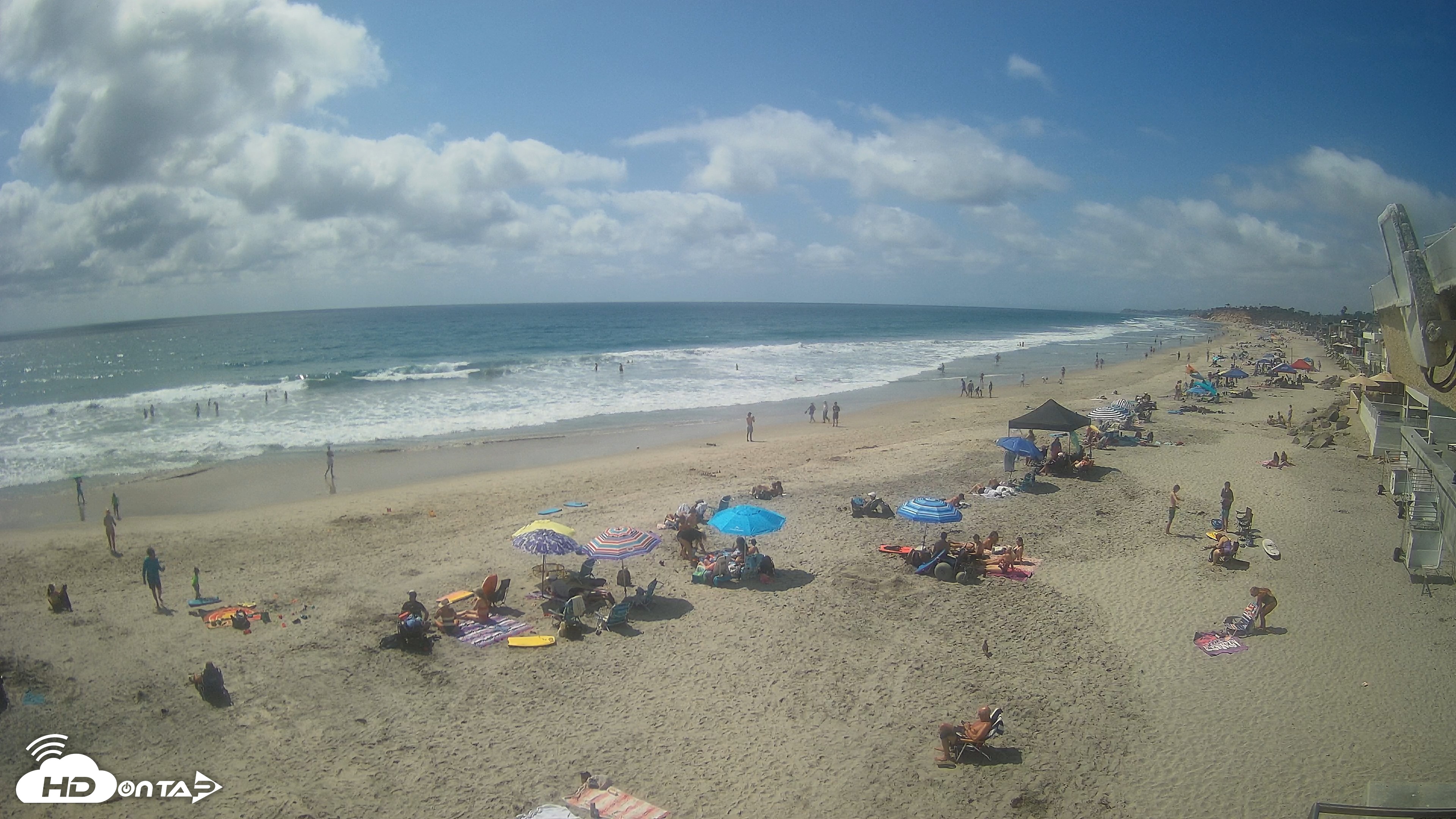 Snapshot of 17th St. Del Mar Beach - 4K NW View Live Cam taken Jun 30, 2026, 3:18pm PDT