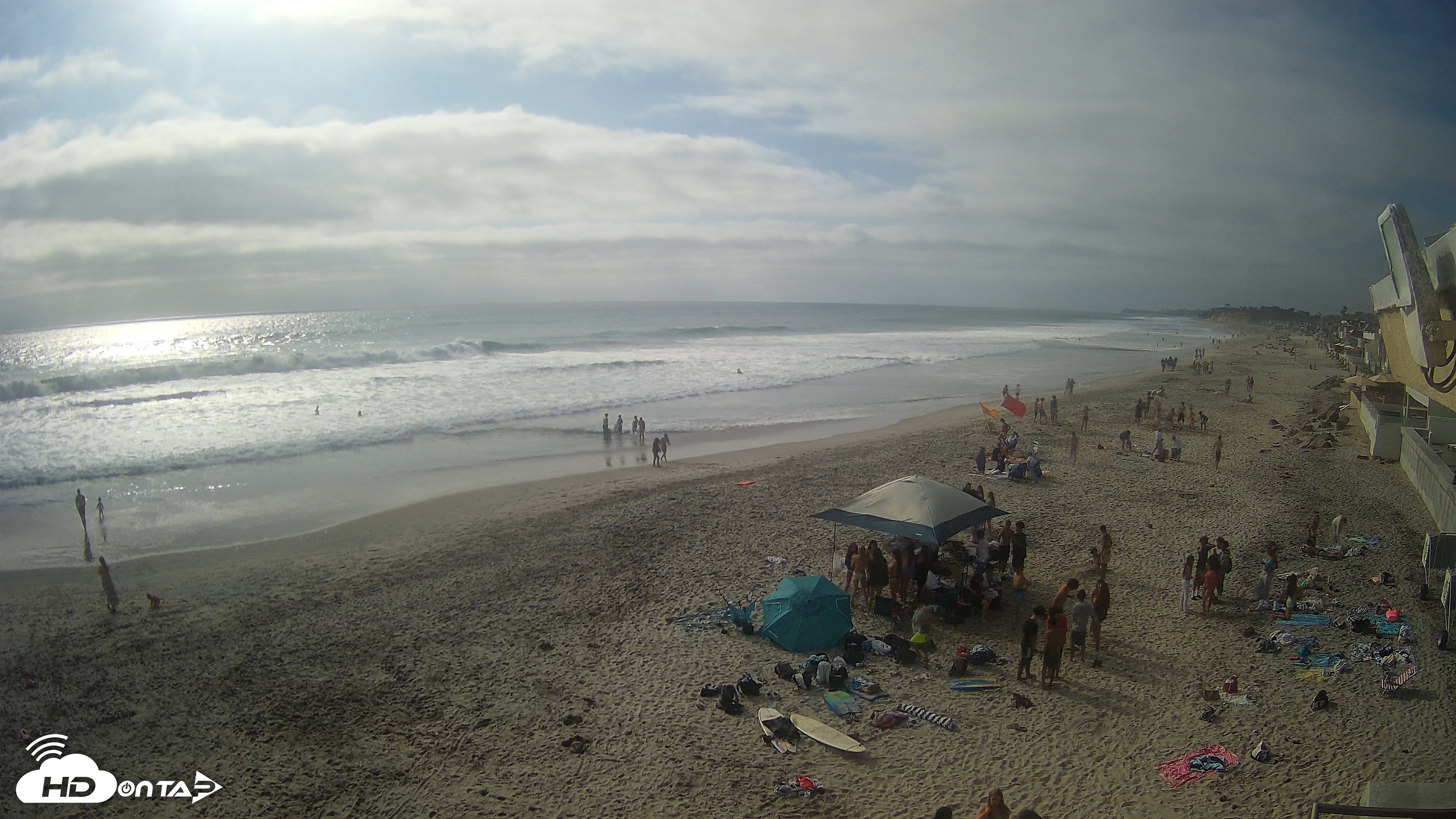 Snapshot of 17th St. Del Mar Beach - 4K NW View Live Cam taken Jun 5, 2026, 5:15pm PDT