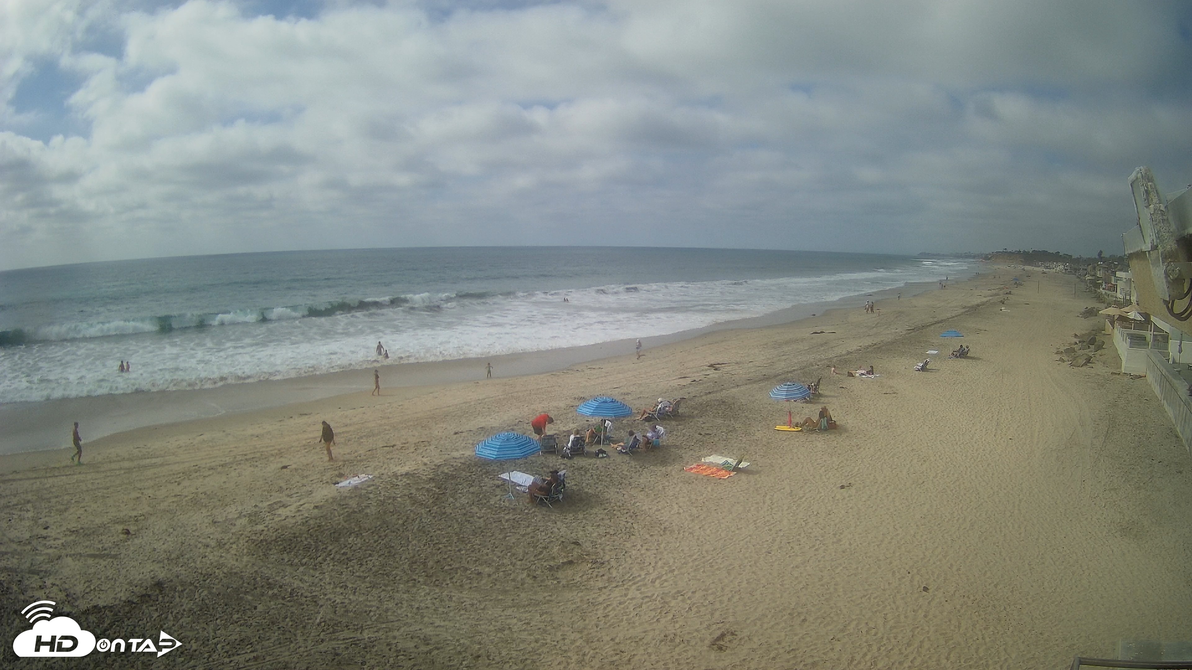 Snapshot of 17th St. Del Mar Beach - 4K NW View Live Cam taken Sep 23, 2026, 3:10pm PDT