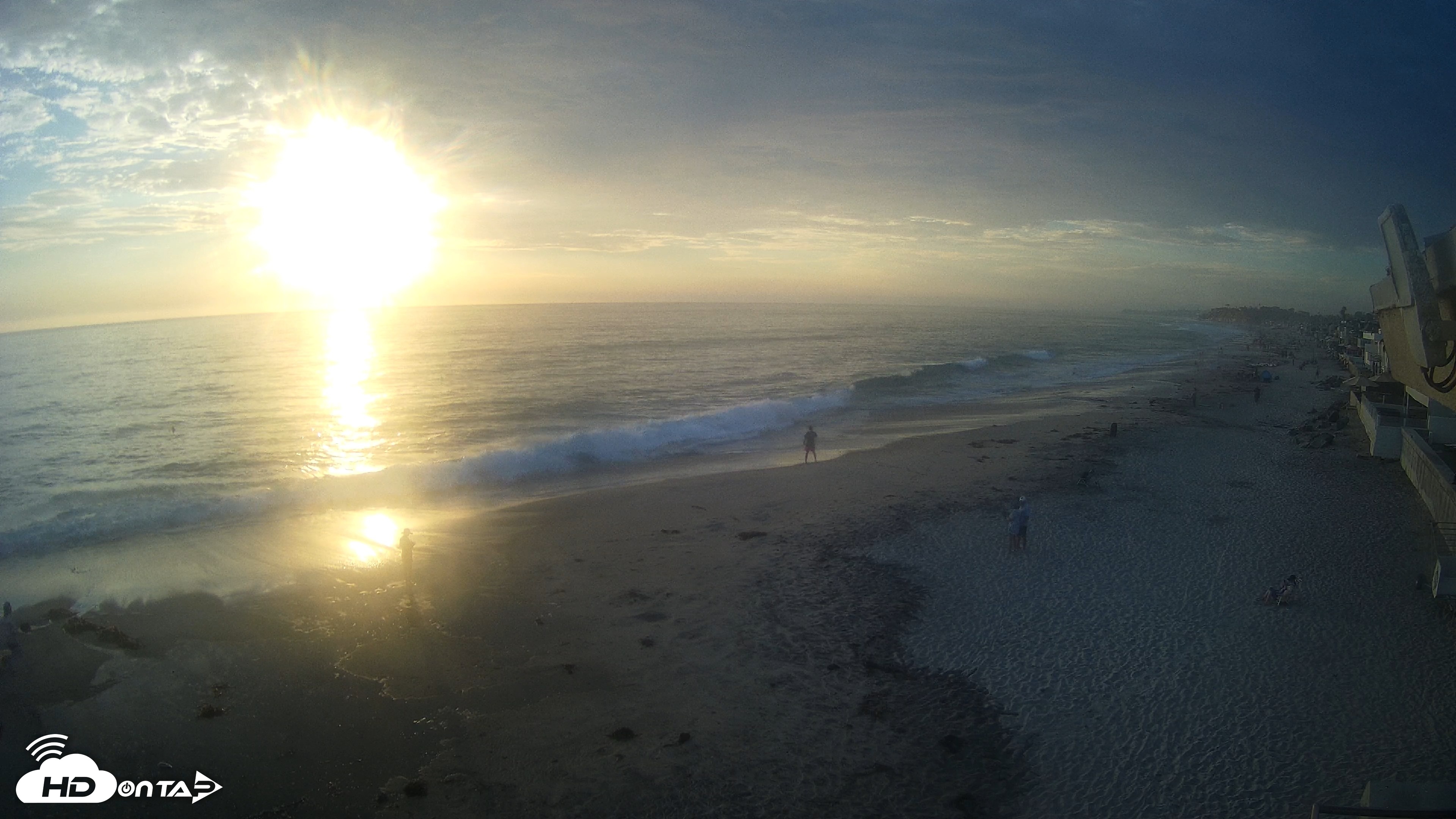 Snapshot of 17th St. Del Mar Beach - 4K NW View Live Cam taken Jul 12, 2026, 7:20pm PDT
