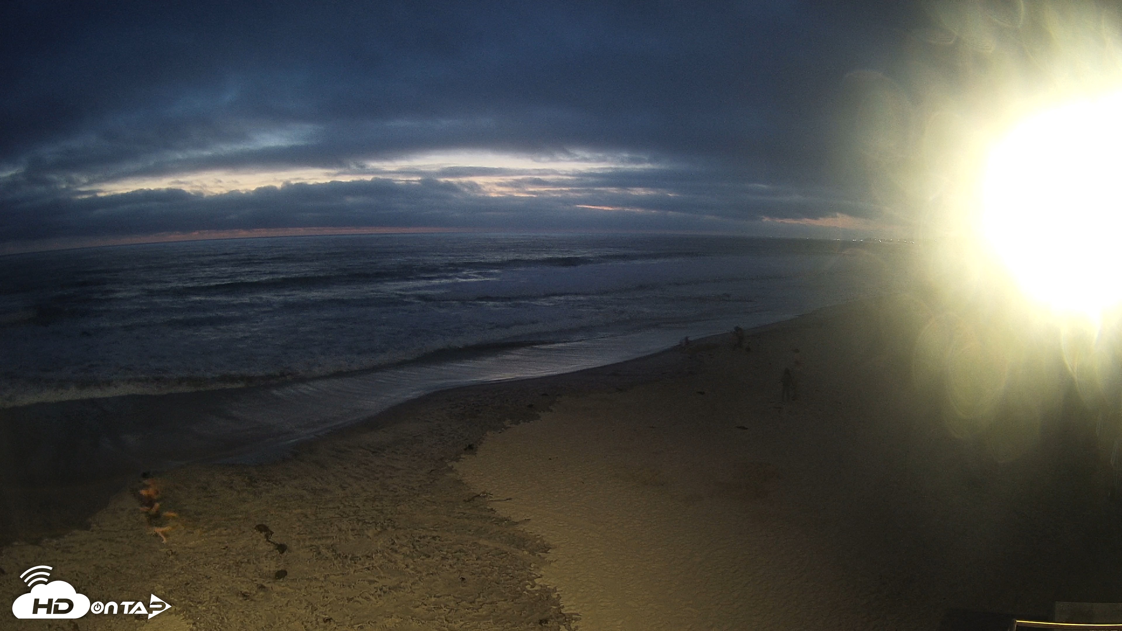 Snapshot of 17th St. Del Mar Beach - 4K NW View Live Cam taken May 30, 2026, 8:24pm PDT