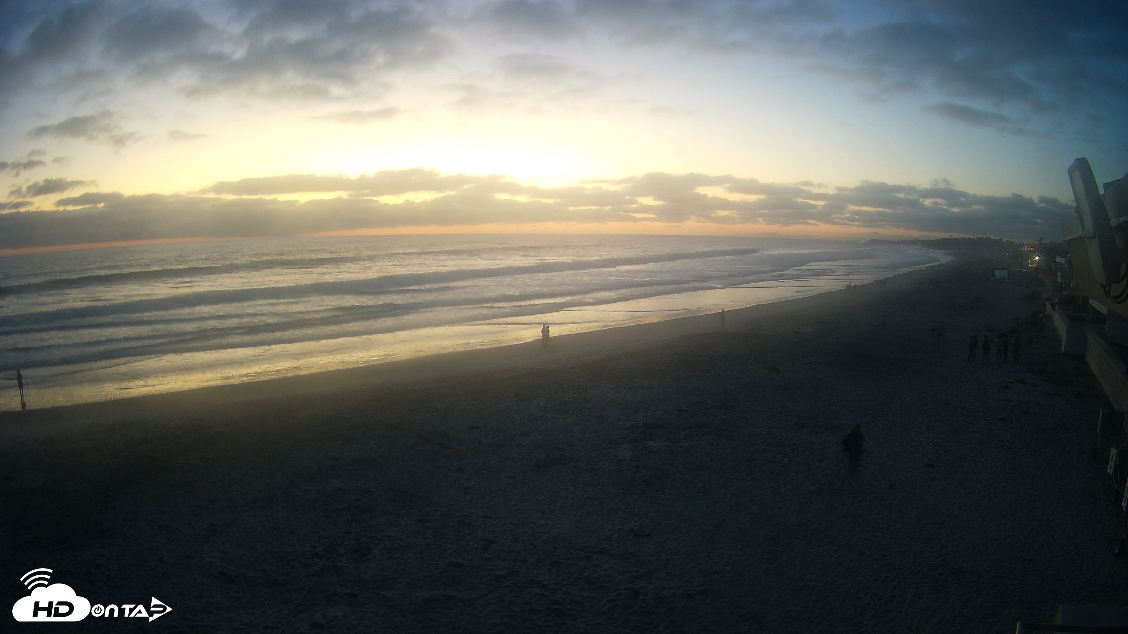Snapshot of 17th St. Del Mar Beach - 4K NW View Live Cam taken Jun 20, 2026, 8:24pm PDT