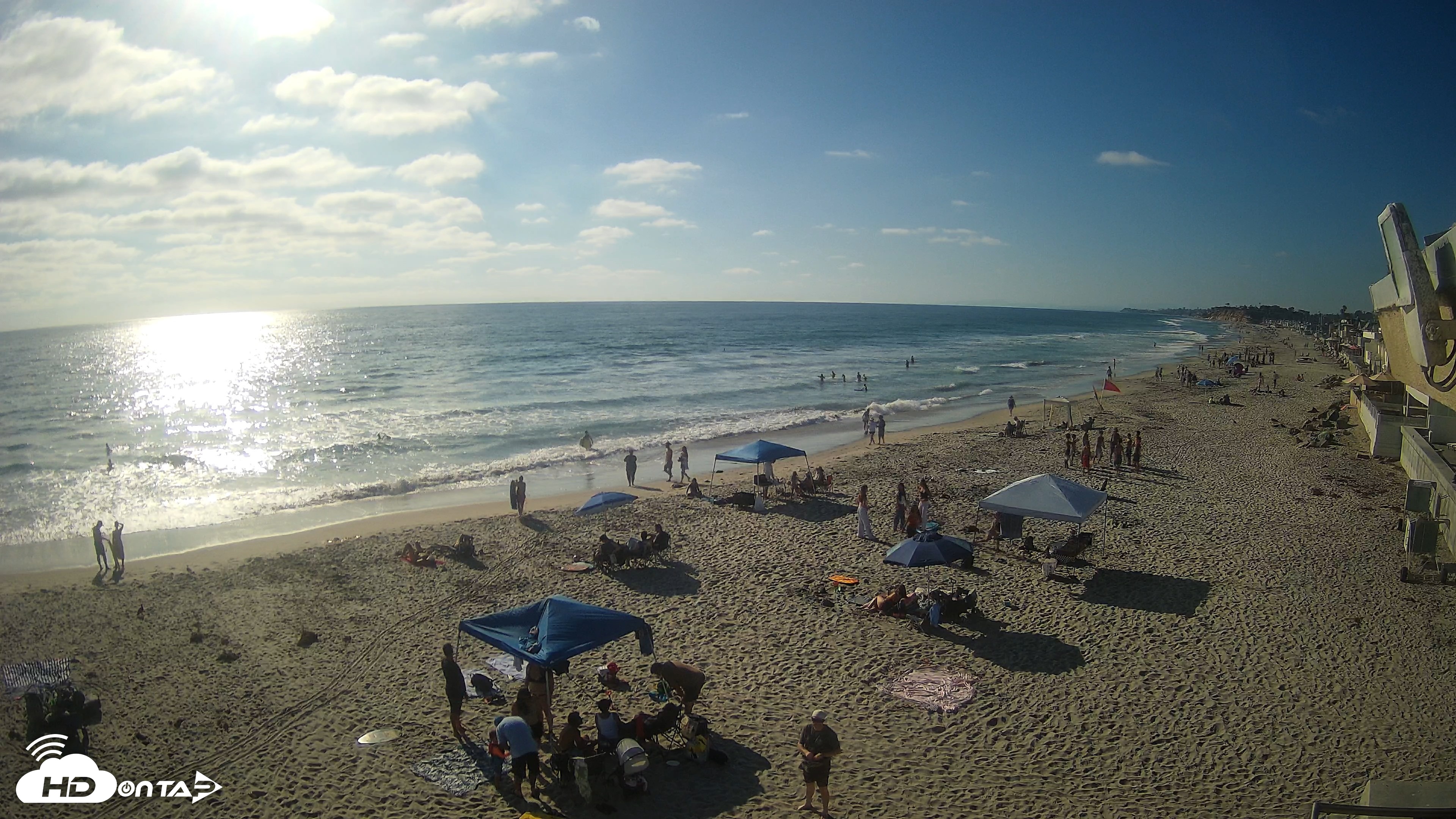 Snapshot of 17th St. Del Mar Beach - 4K NW View Live Cam taken Jun 26, 2026, 5:43pm PDT