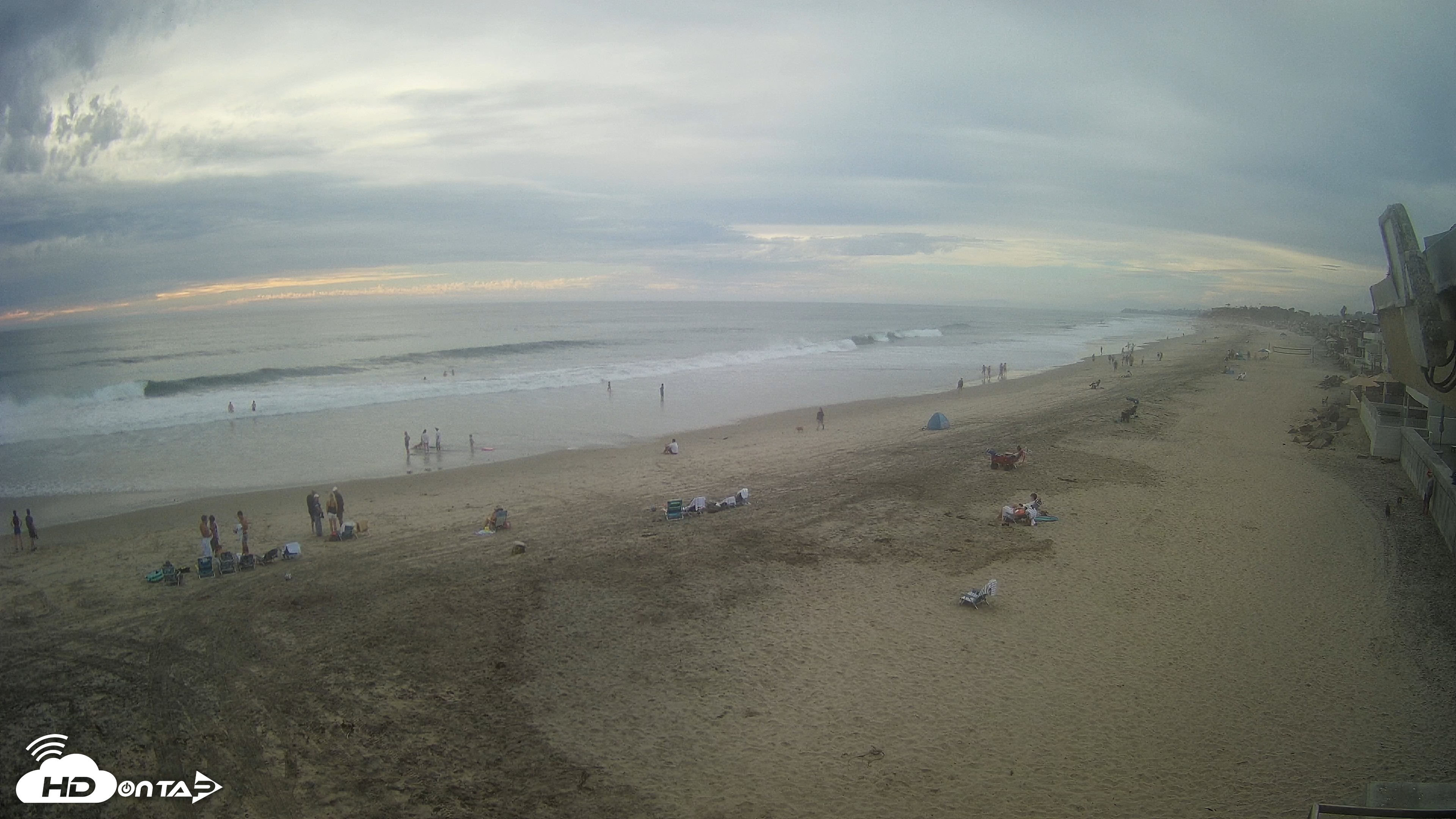 Snapshot of 17th St. Del Mar Beach - 4K NW View Live Cam taken Sep 27, 2026, 5:24pm PDT