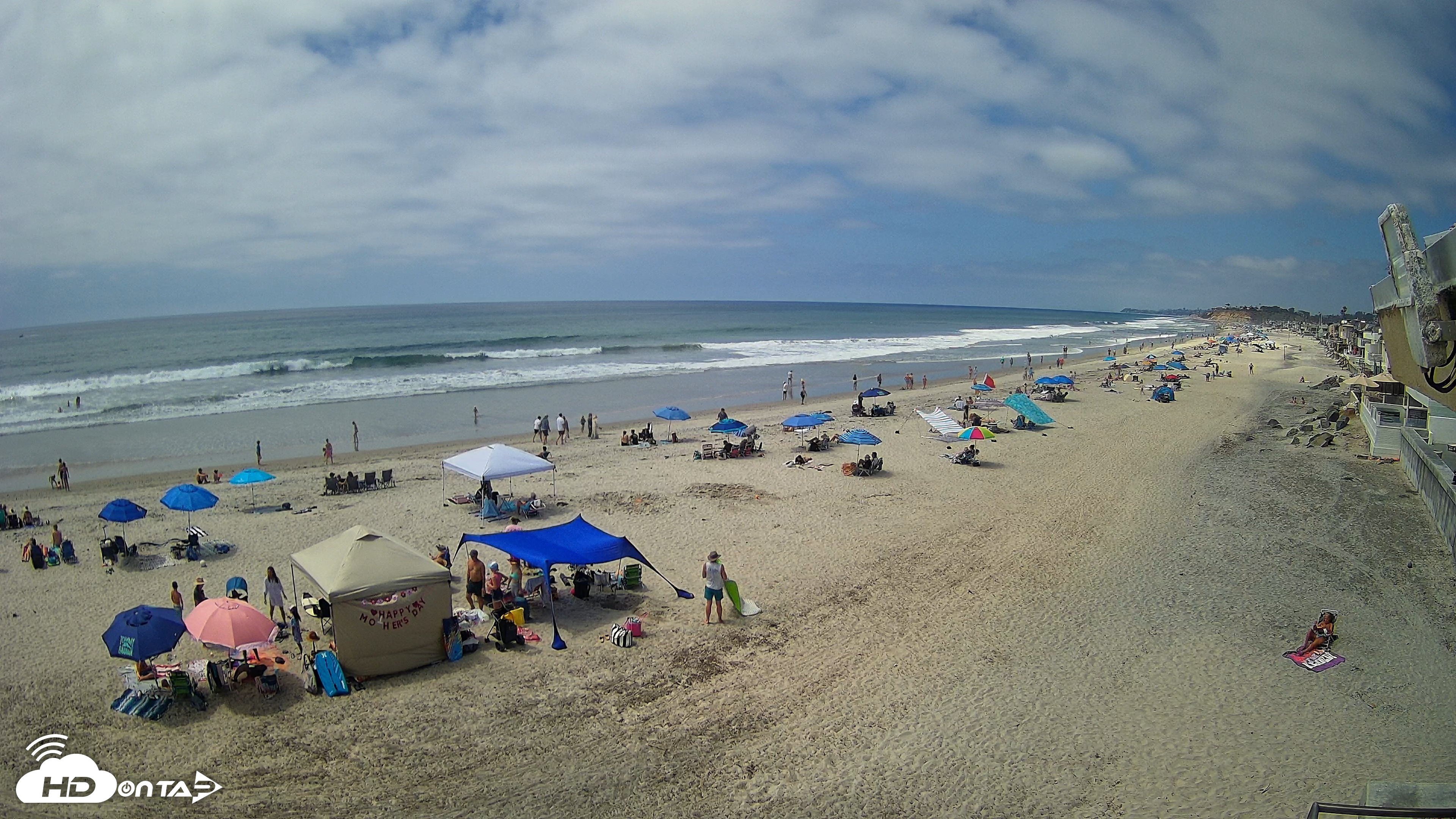 Snapshot of 17th St. Del Mar Beach - 4K NW View Live Cam taken May 10, 2026, 2:00pm PDT
