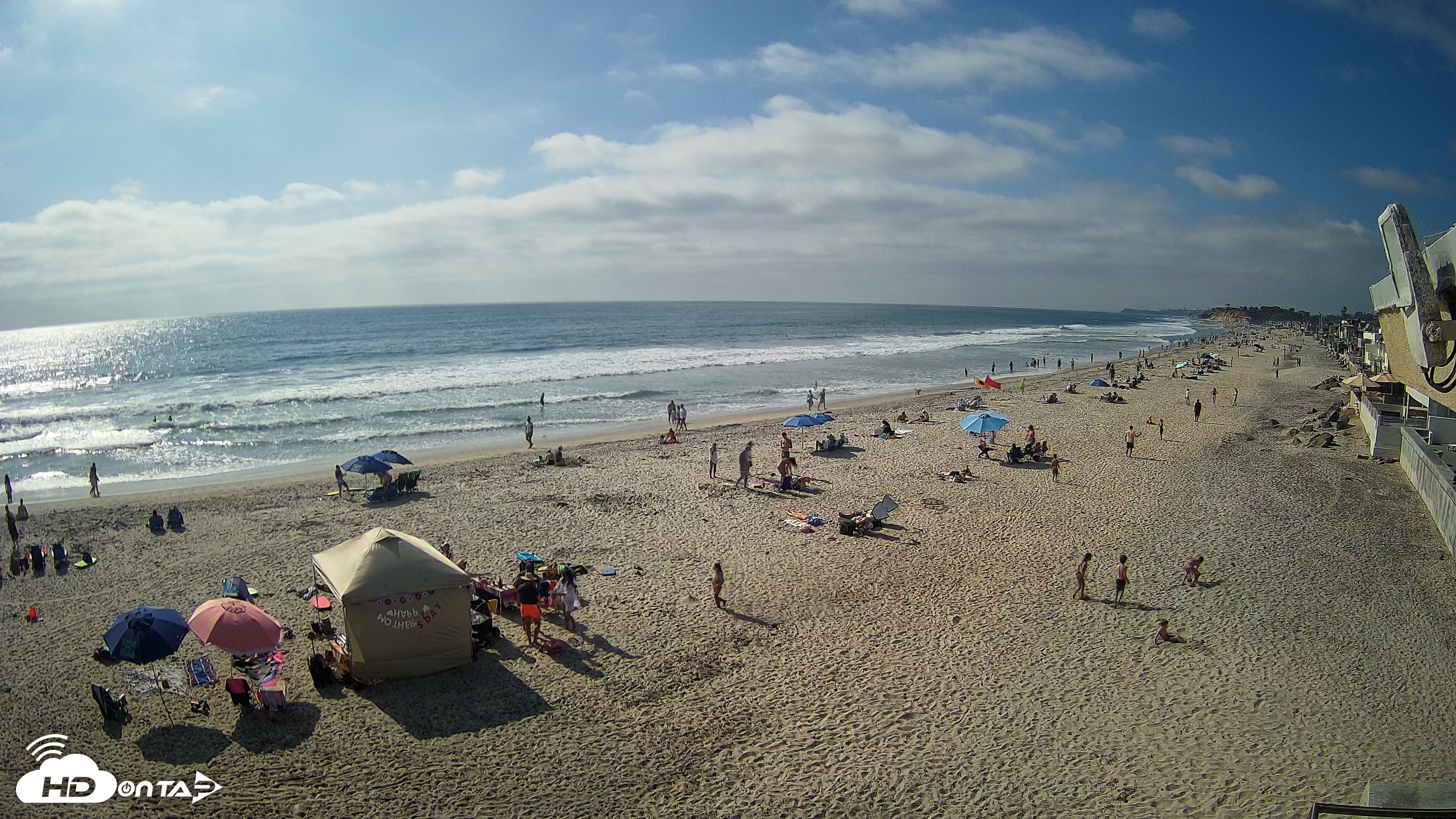 Snapshot of 17th St. Del Mar Beach - 4K NW View Live Cam taken May 10, 2026, 4:39pm PDT